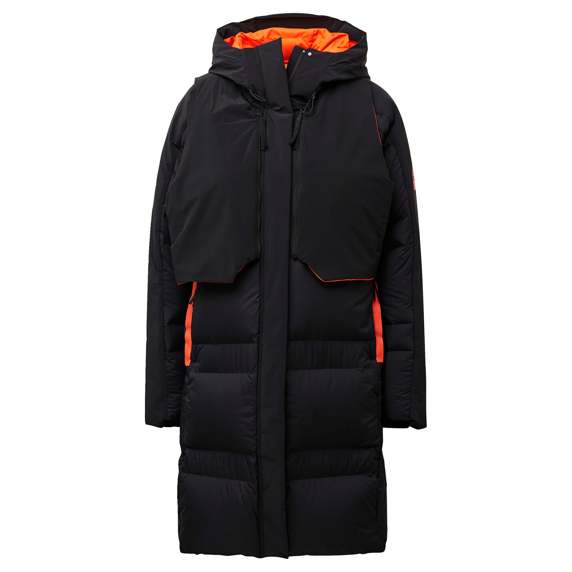 ADIDAS PERFORMANCE Laisvalaikio paltas 'My Shelter'  juoda / neoninė oranžinė