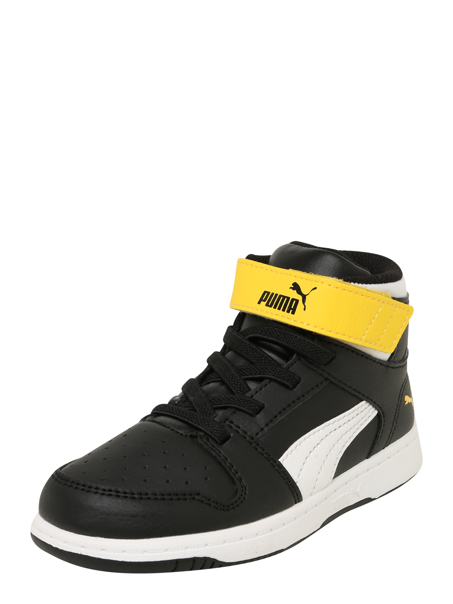 PUMA Sportbačiai 'Rebound Layup'  balta / juoda / geltona