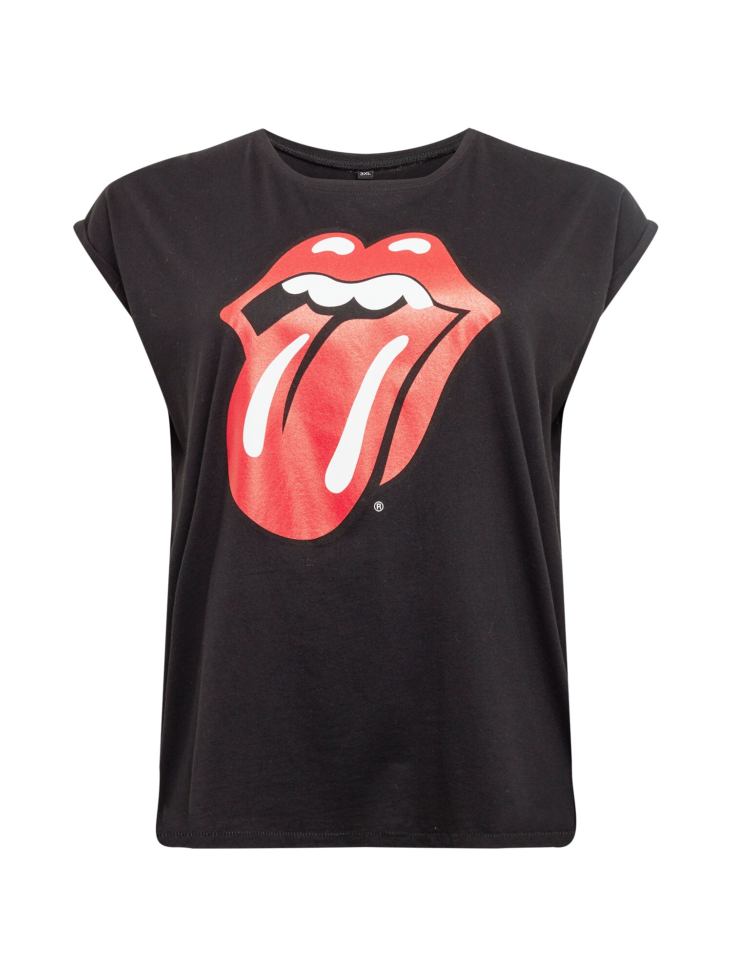 Merchcode Tričko 'Rolling Stones Tongue'  červená / čierna / biela