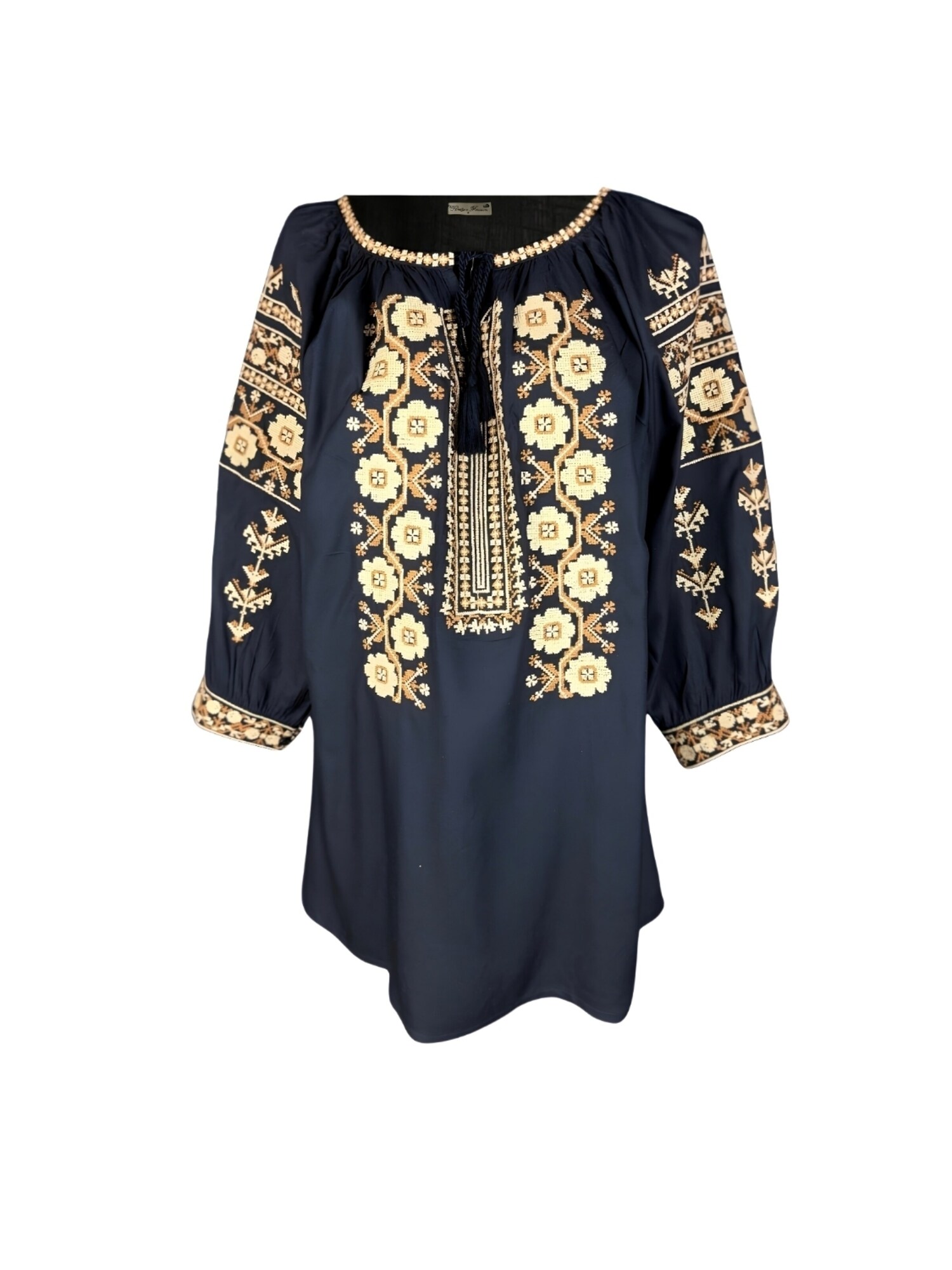 Rody’s forever Blusa tradicional 'Damenbluse 2IU26 schwarz/braun , marimea L' negro
