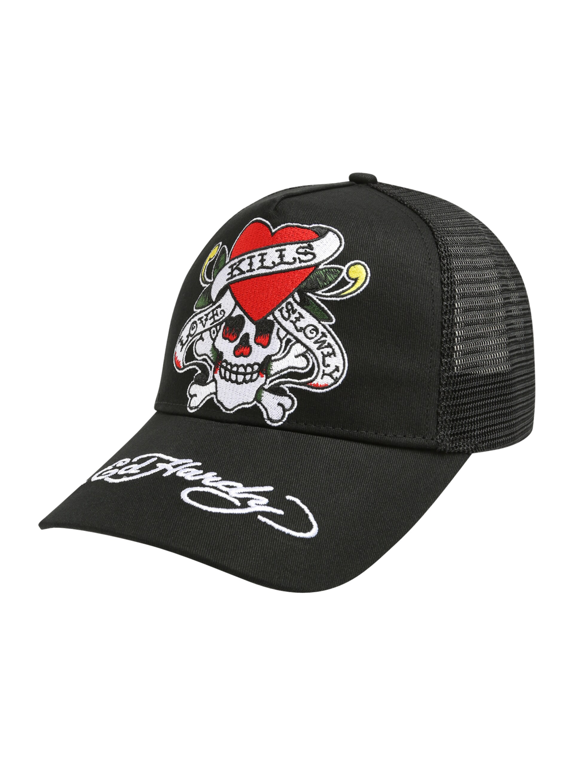 Ed Hardy trucker Keps Love-slowly Twill Front Mesh Black Trucker herr – bild 2