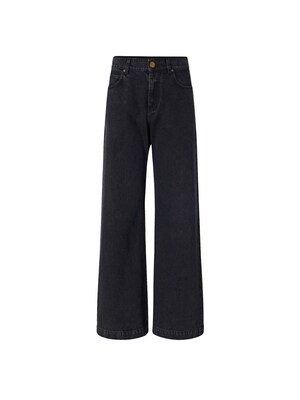 PINKO Vaquero 'PINKO WANDA WAIST DOWN WIDE LEG WASHED BLACK PANTALONE'  negro