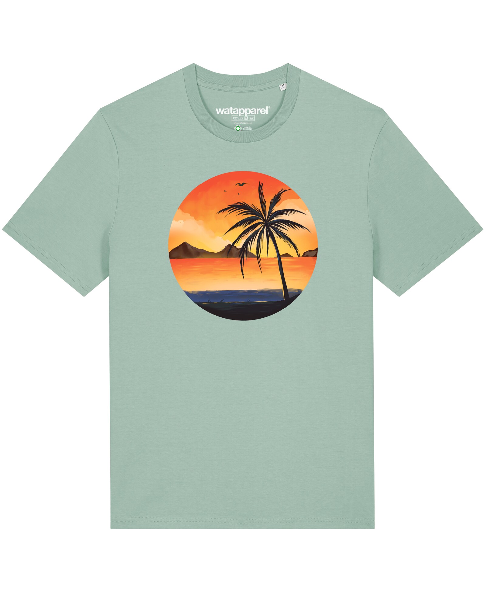 Thumbnail - Shirt 'Sunset on palm beach'