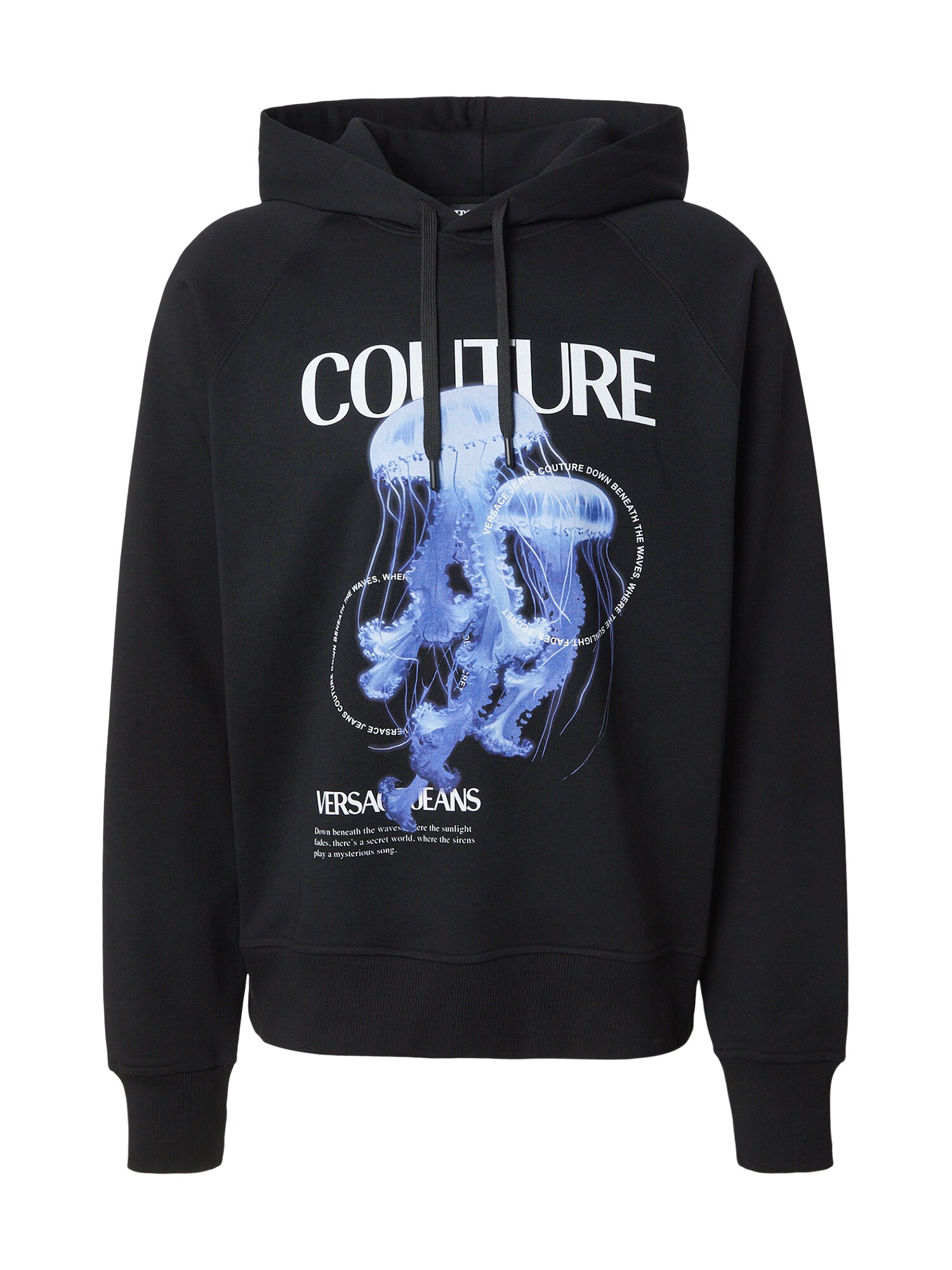 Versace Jeans Couture Bluză de molton 'JELLYFISH'  albastru / albastru deschis / negru / alb