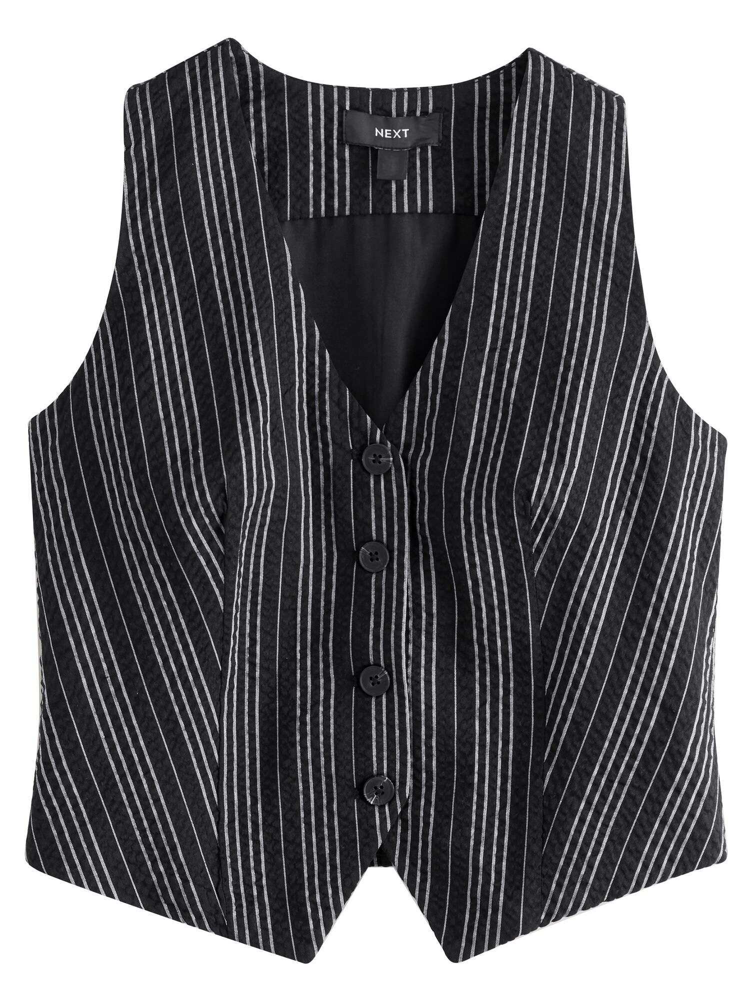 Next Vestă de costum  negru / alb