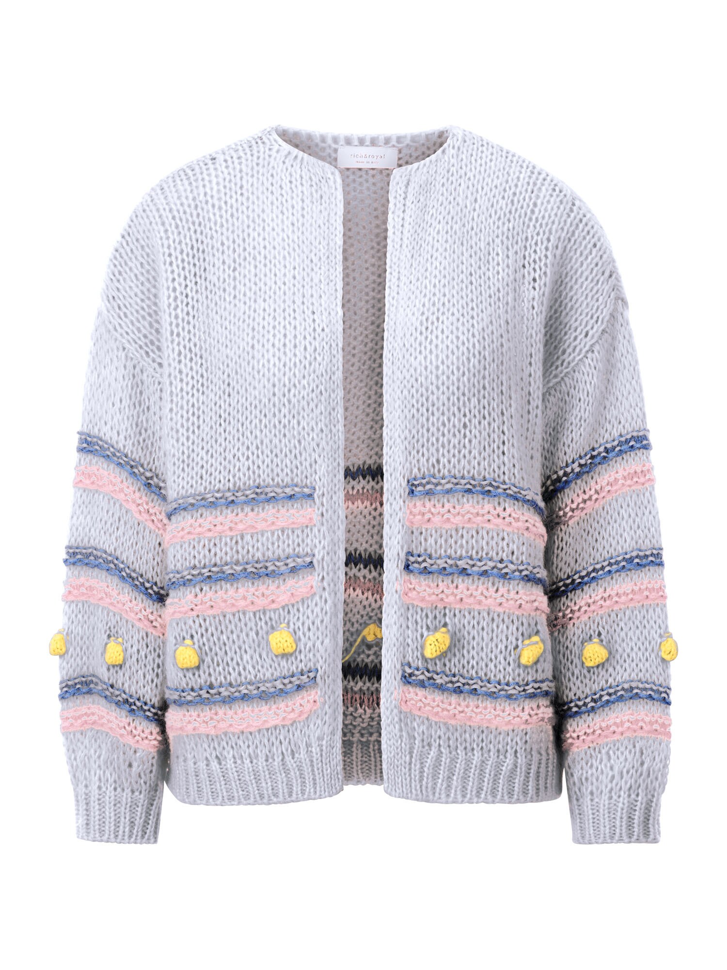 Rich & Royal Geacă tricotată  galben / lila / roz / alb murdar