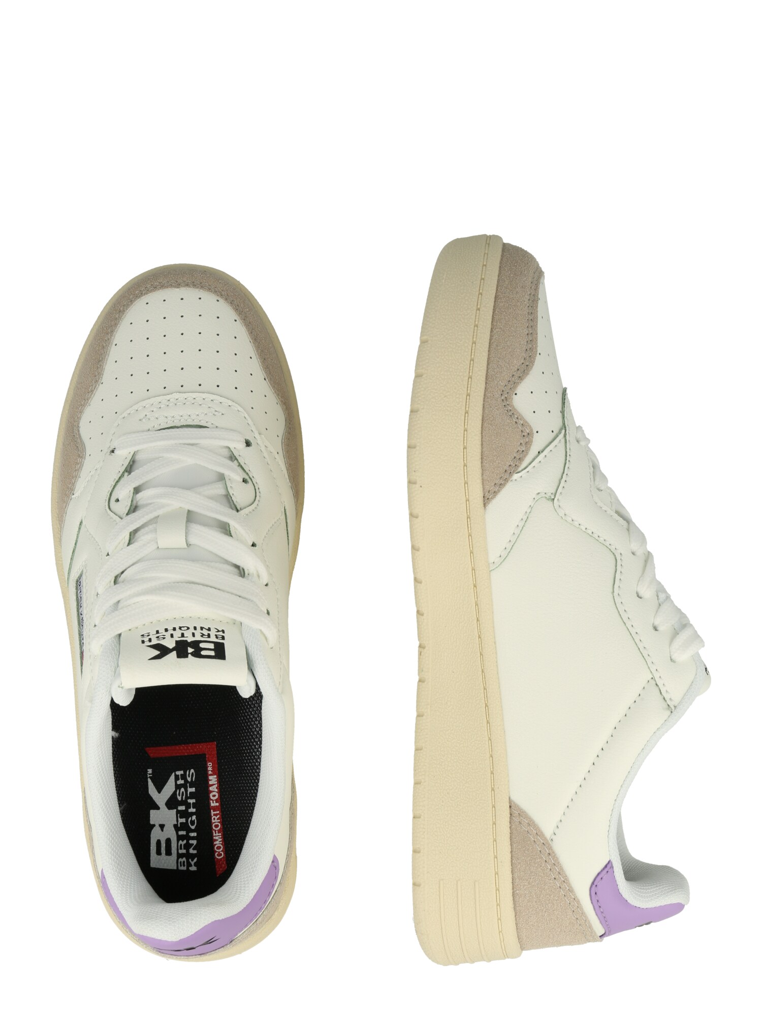 BRITISH KNIGHTS Zapatillas deportivas bajas 'Noors' taupe / lila / negro / blanco – imagen 2