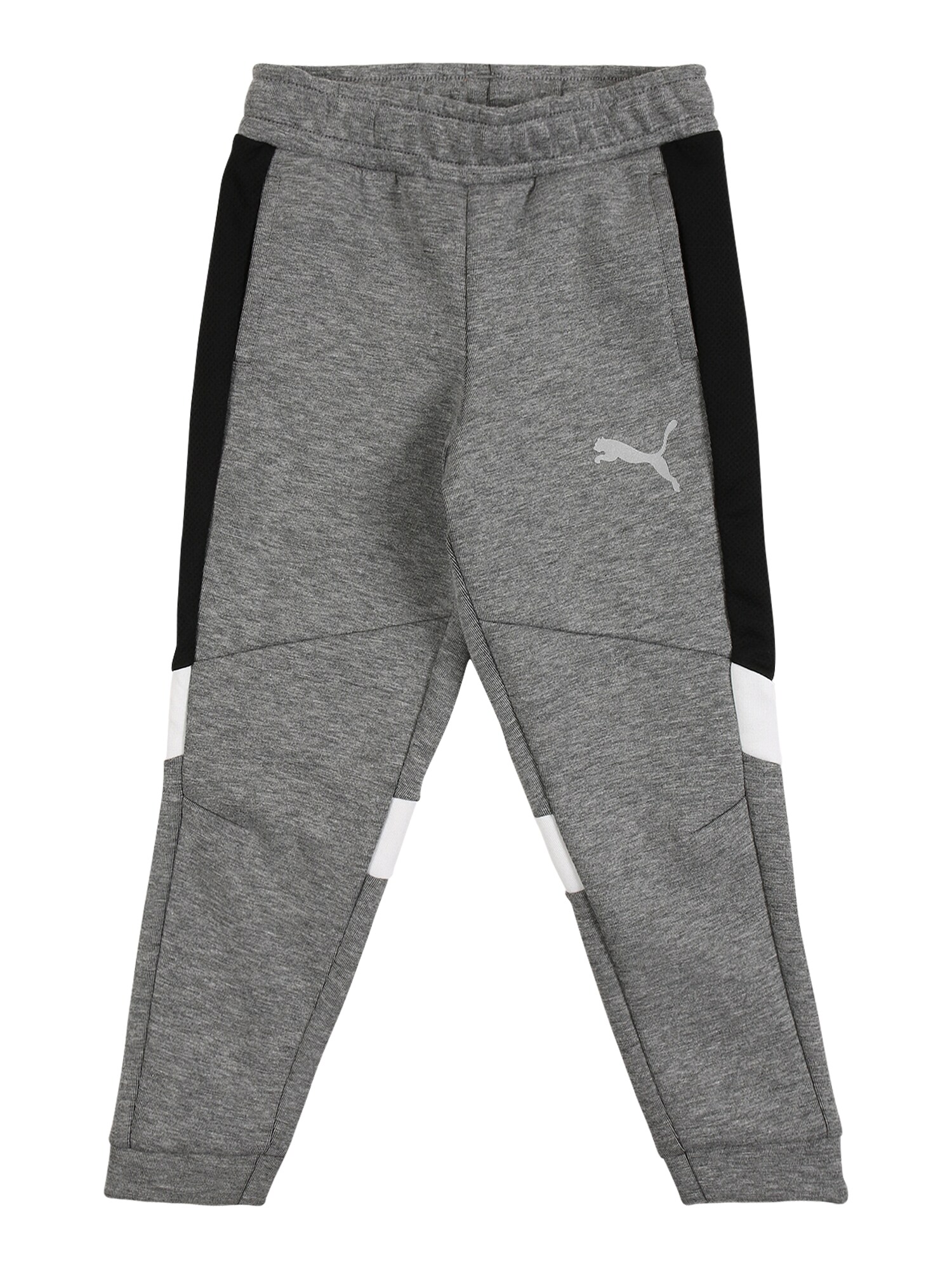 PUMA Sportinės kelnės  margai pilka / balta / juoda