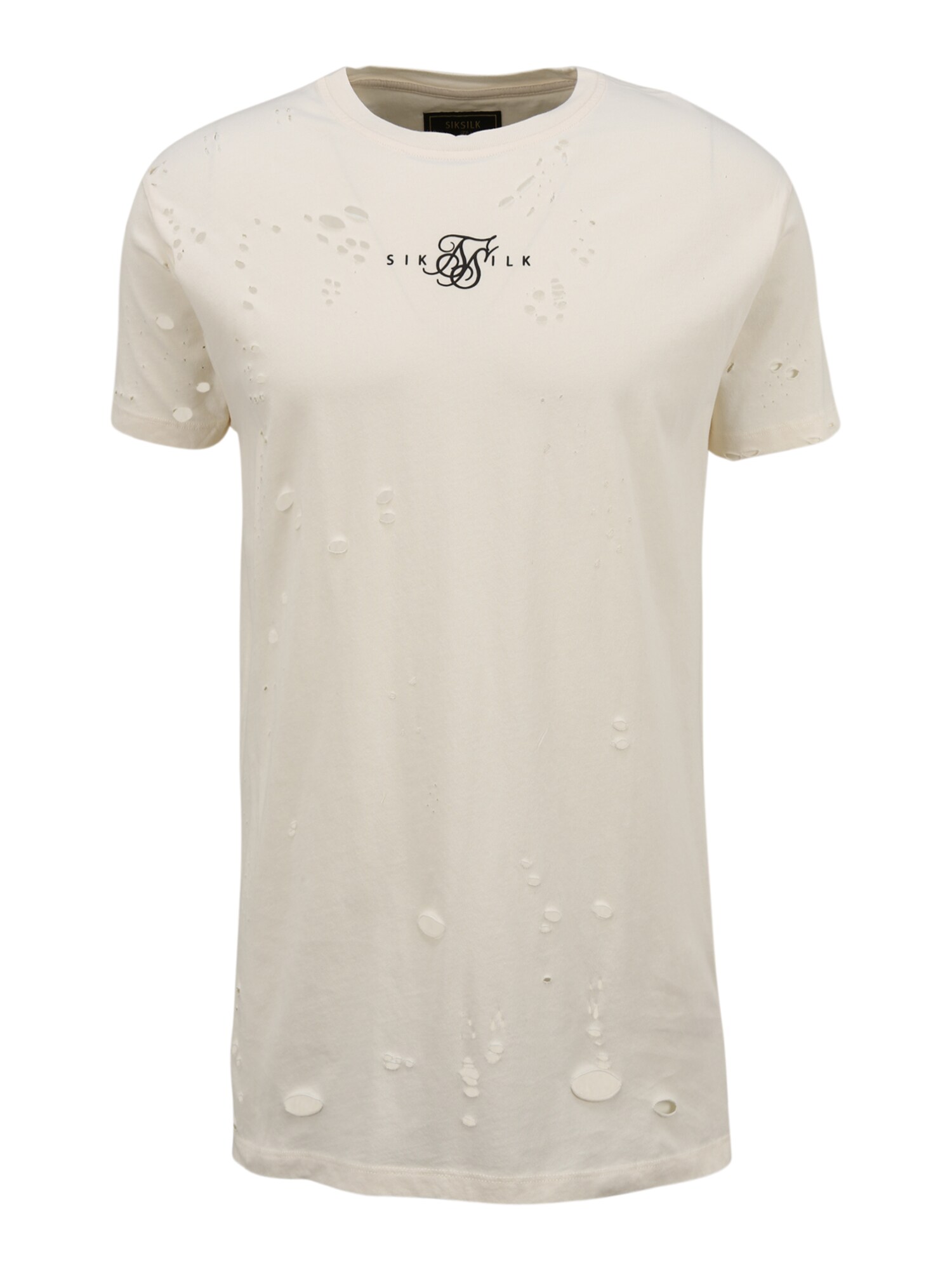 SikSilk Marškinėliai  balkšva / juoda