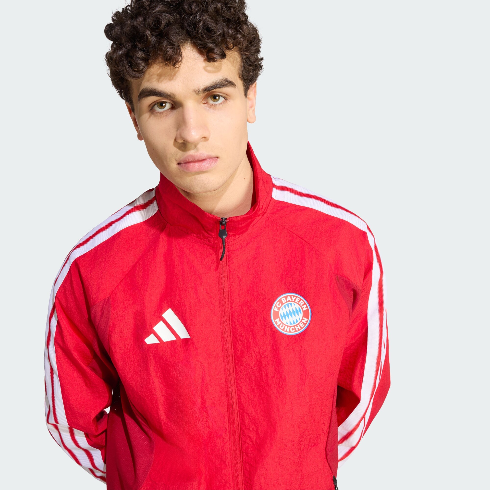 ADIDAS PERFORMANCE Chaqueta deportiva 'FC Bayern München Anthem'  rojo cereza / blanco – imagen 3