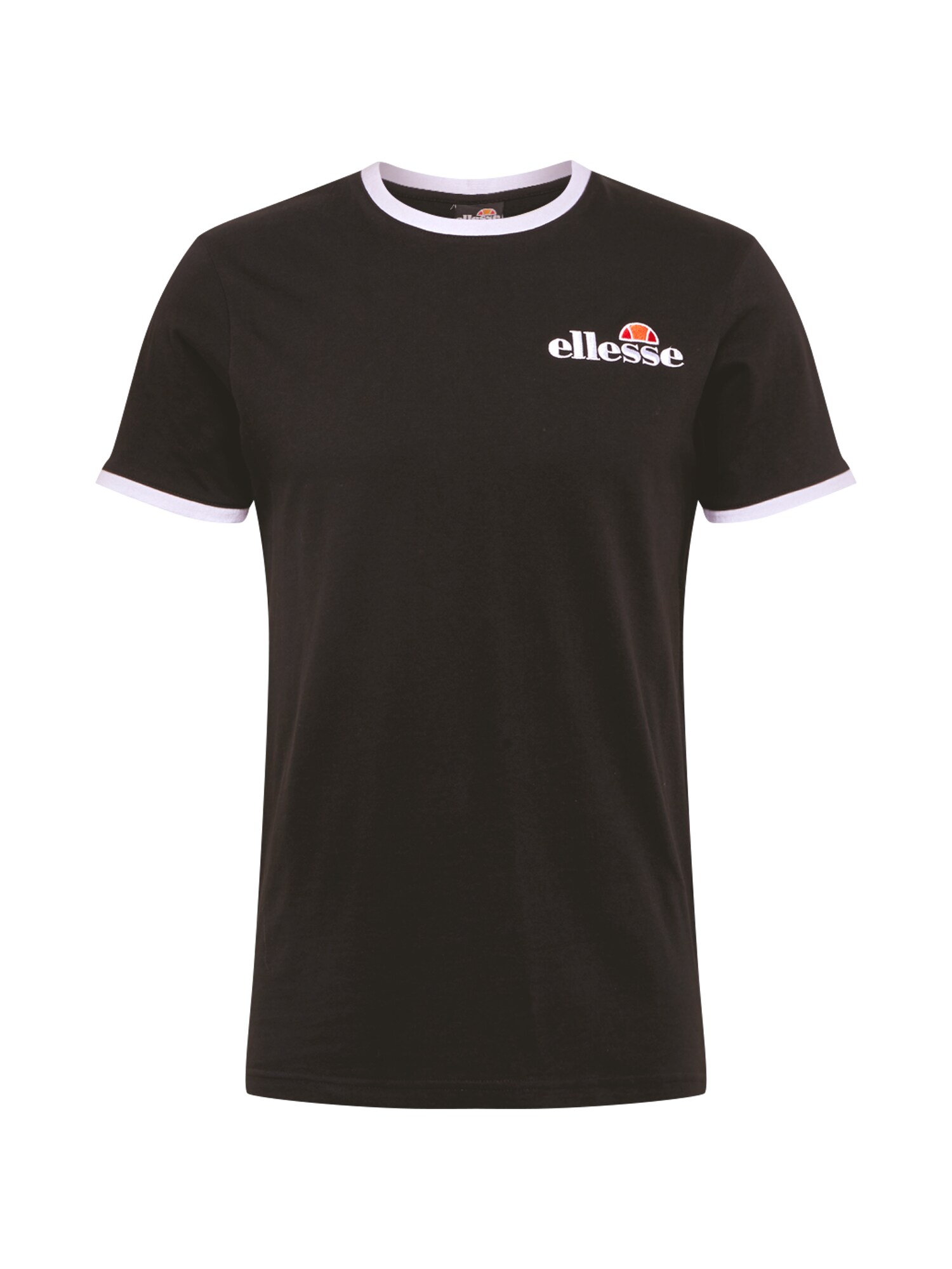ELLESSE Marškinėliai 'Meduno Ringer'  juoda / balta / oranžinė / raudona