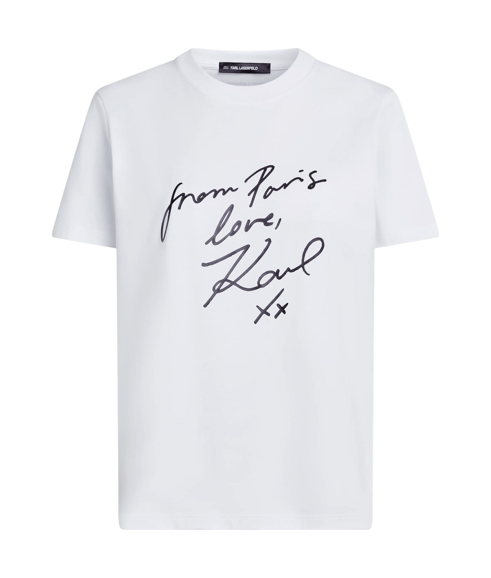 Karl Lagerfeld Tricou With Love negru / alb