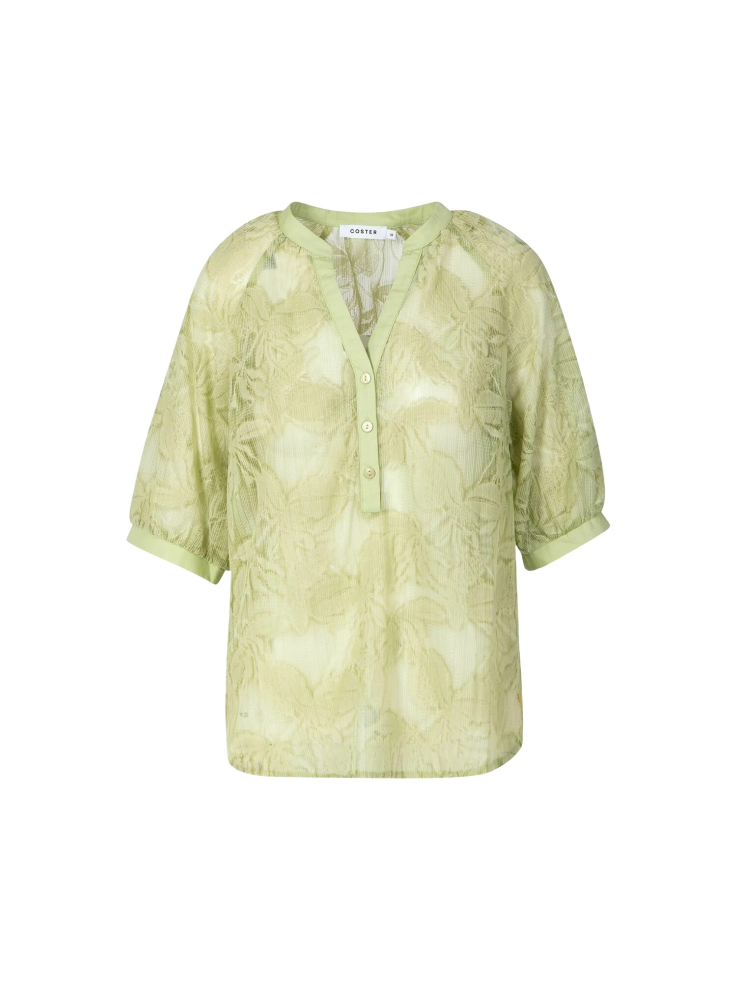 Coster Copenhagen Tricou ' Transparent '  verde limetă