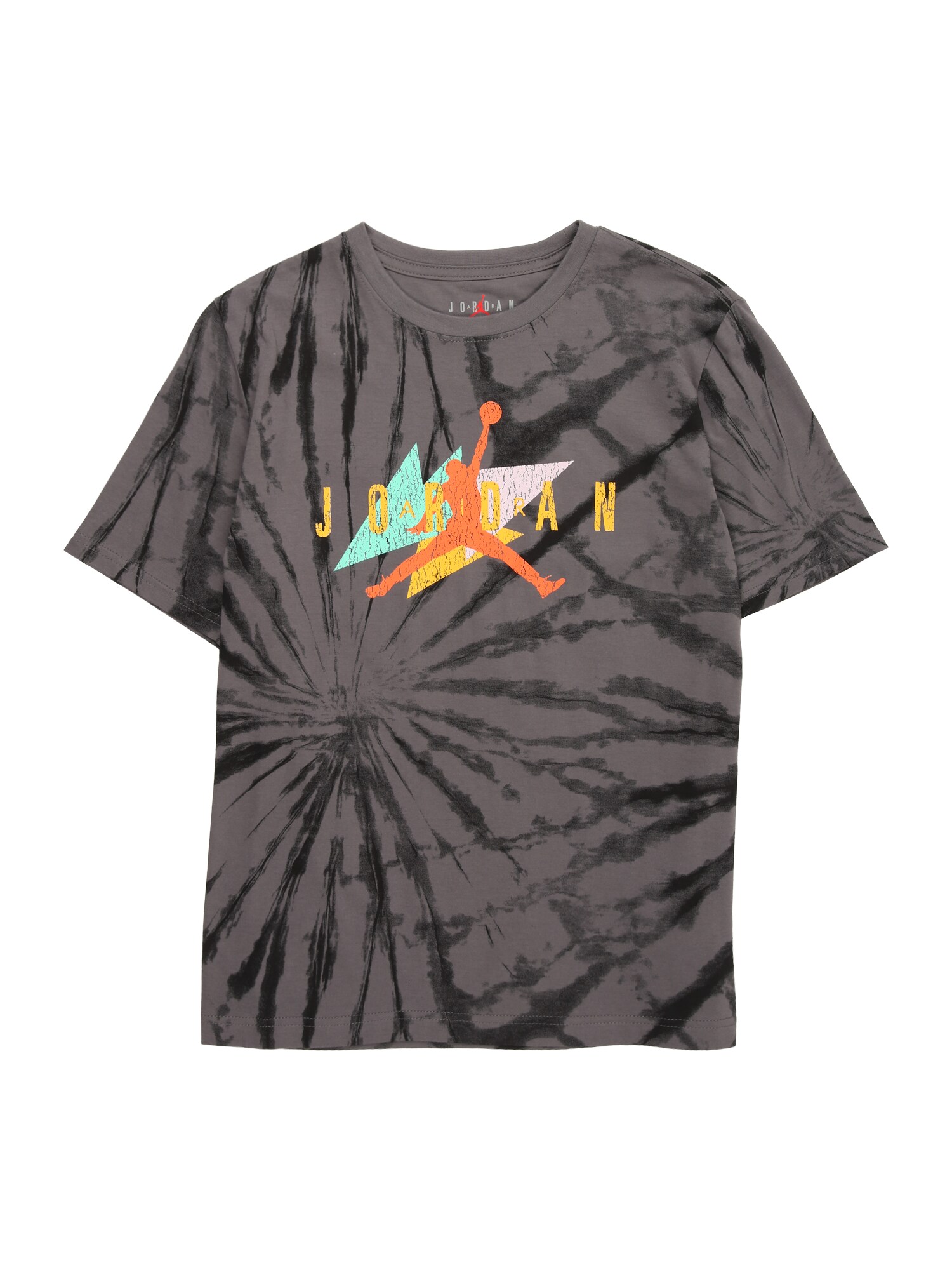 Jordan Tricou albastru aqua / gri / portocaliu / negru