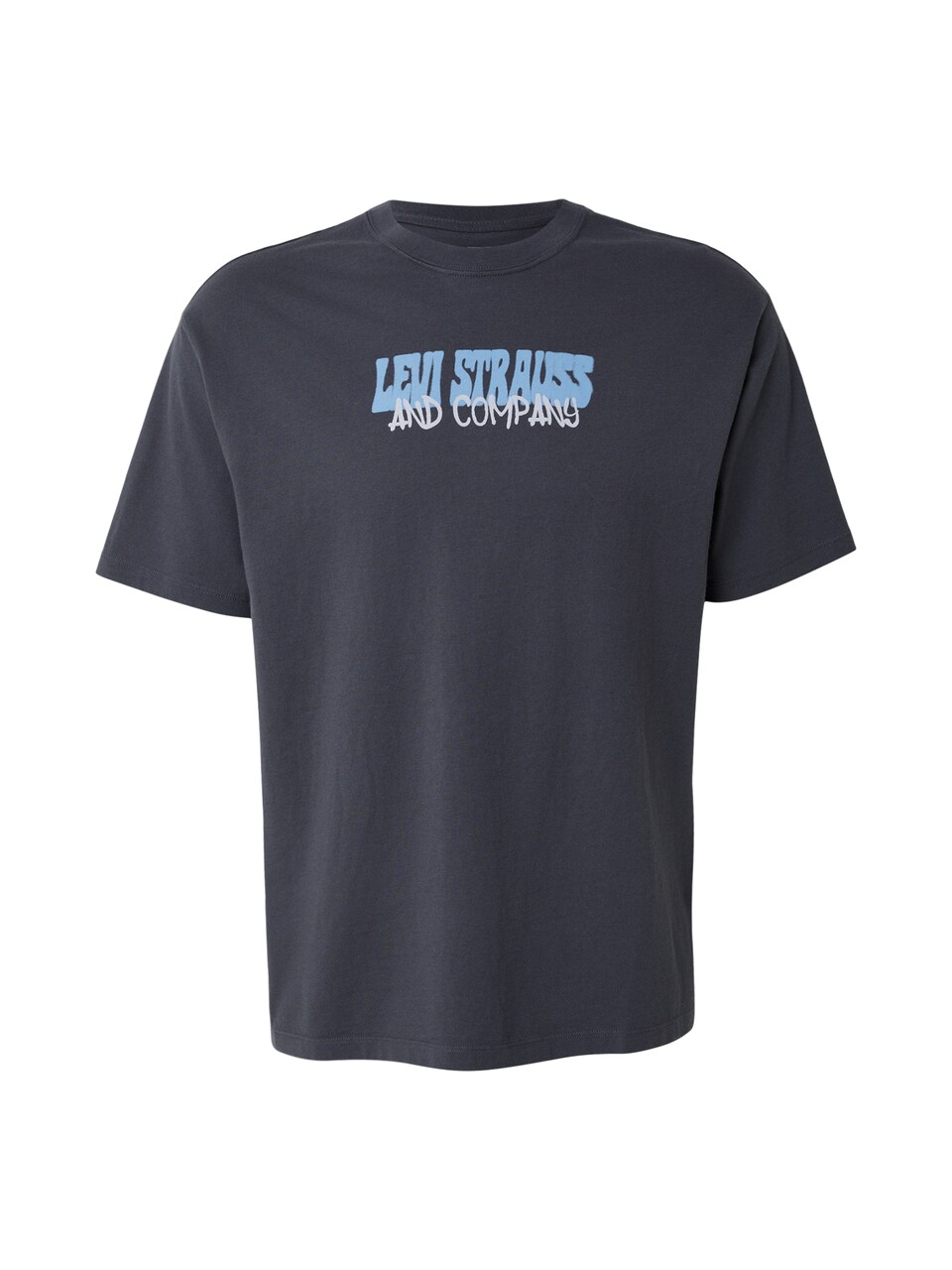 T-shirt azur / mörkgrå
