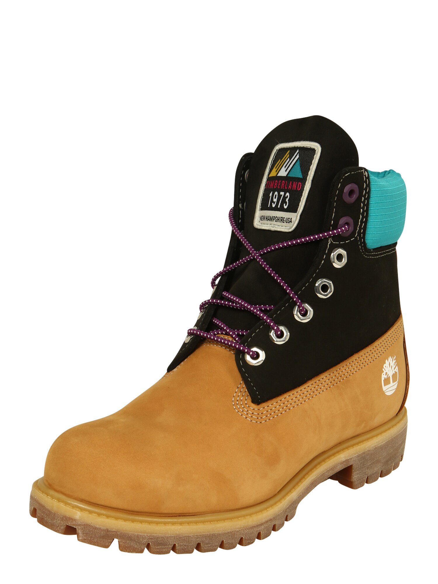 TIMBERLAND Suvarstomieji batai 'Premium'  juoda / šviesiai ruda