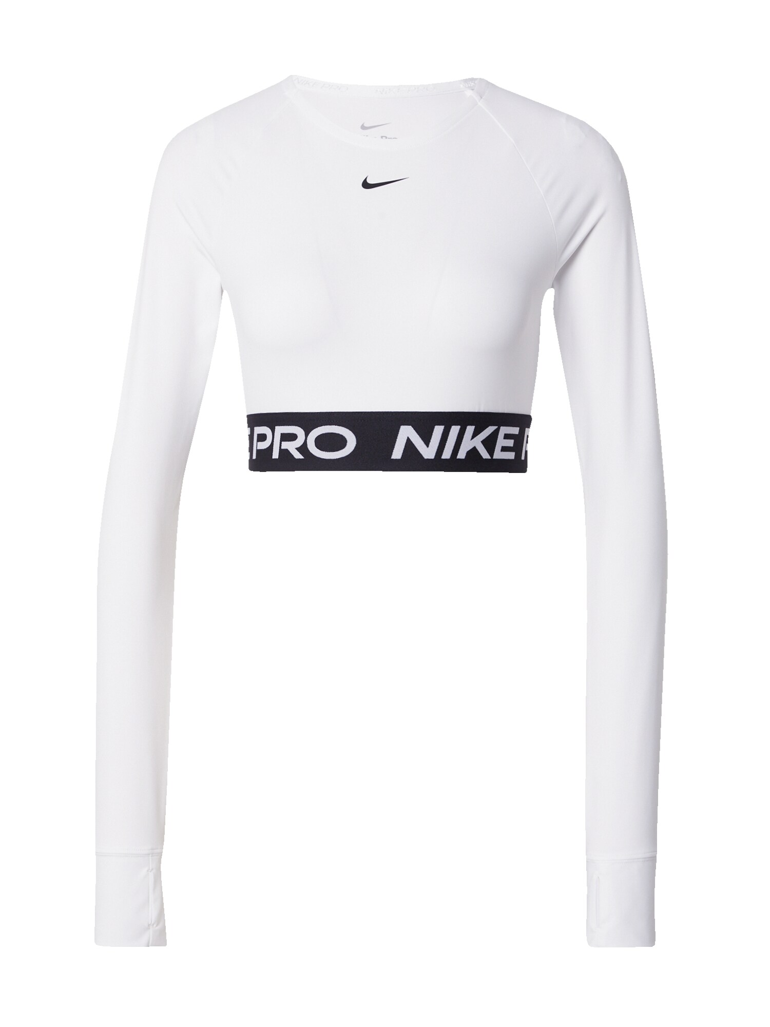 NIKE Funkčné tričko 'PRO'  čierna / biela