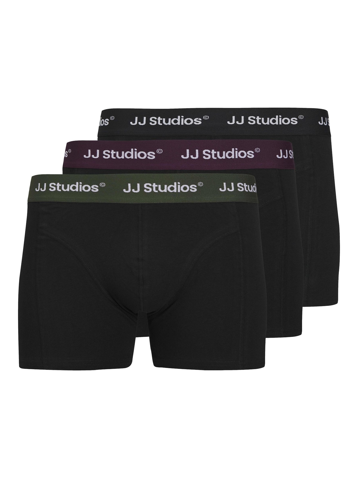 Jack & Jones Junior Chiloţi JACSOHO  oliv / roșu bordeaux / negru / alb