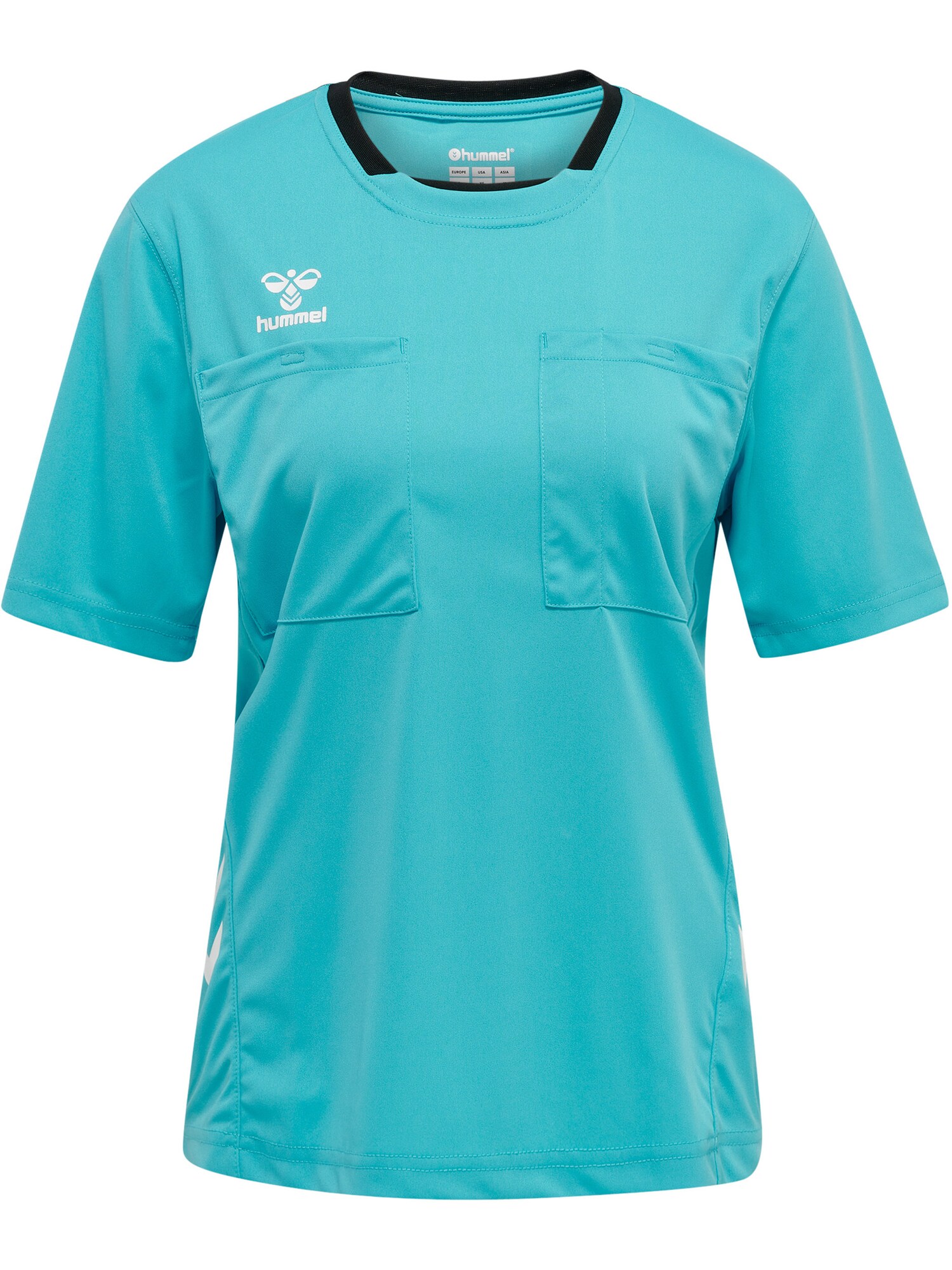 Hummel Tricou funcțional Referee Chevron  albastru aqua / negru / alb