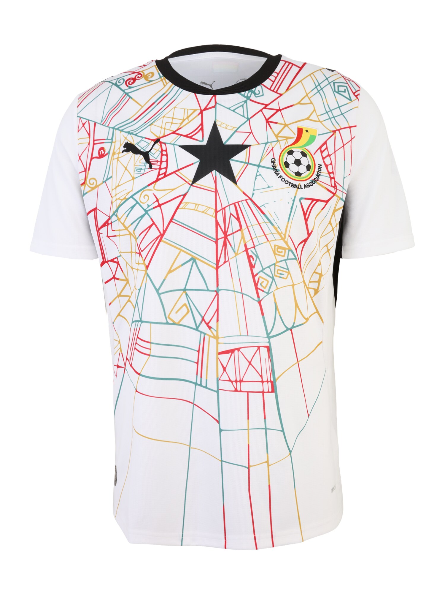 PUMA Tricou funcțional 'GFA Home Jersey Replica'  ombră / sângeriu / negru / alb