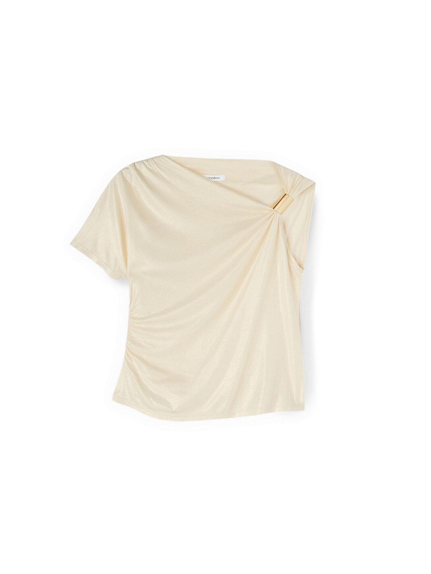 MOTIVI Camiseta  crema / oro
