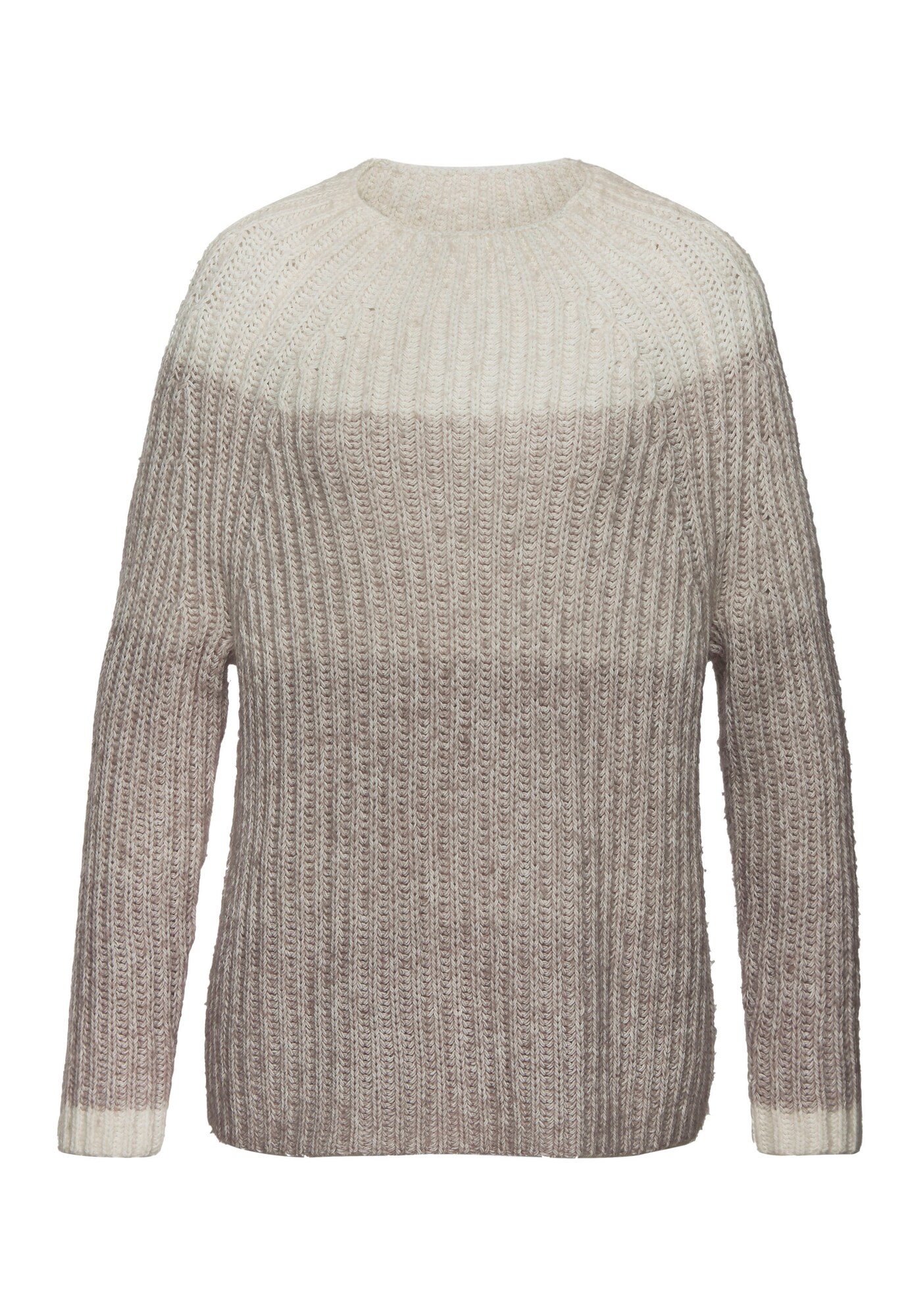 LASCANA Pulover  gri taupe / alb