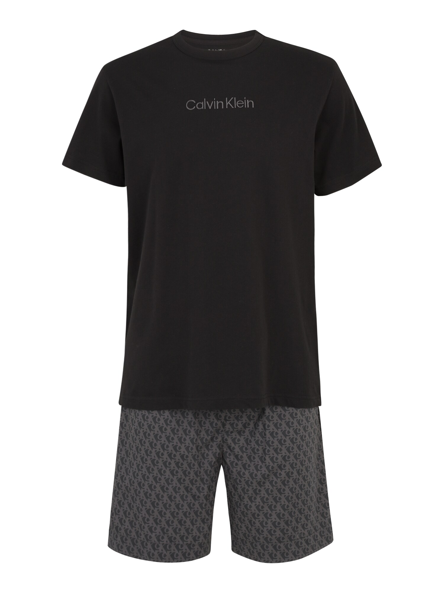 Calvin Klein Underwear Pijama scurtă  gri / negru