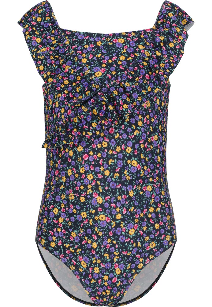 ZigZag Badeanzug 'Tropical' Mädchen Größe 104 mischfarben / schwarz