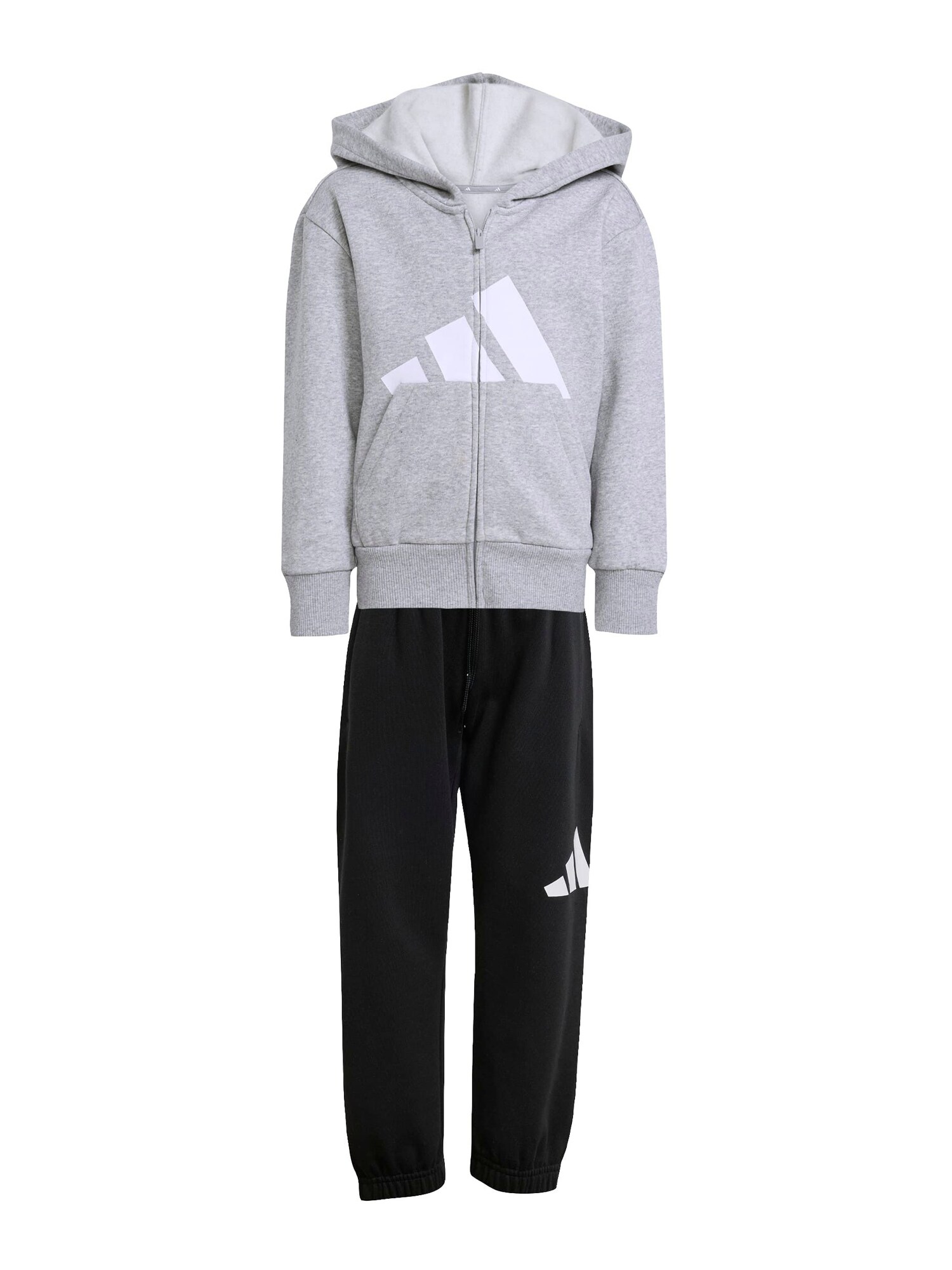 ADIDAS SPORTSWEAR Costum de trening Essentials  gri / negru / alb
