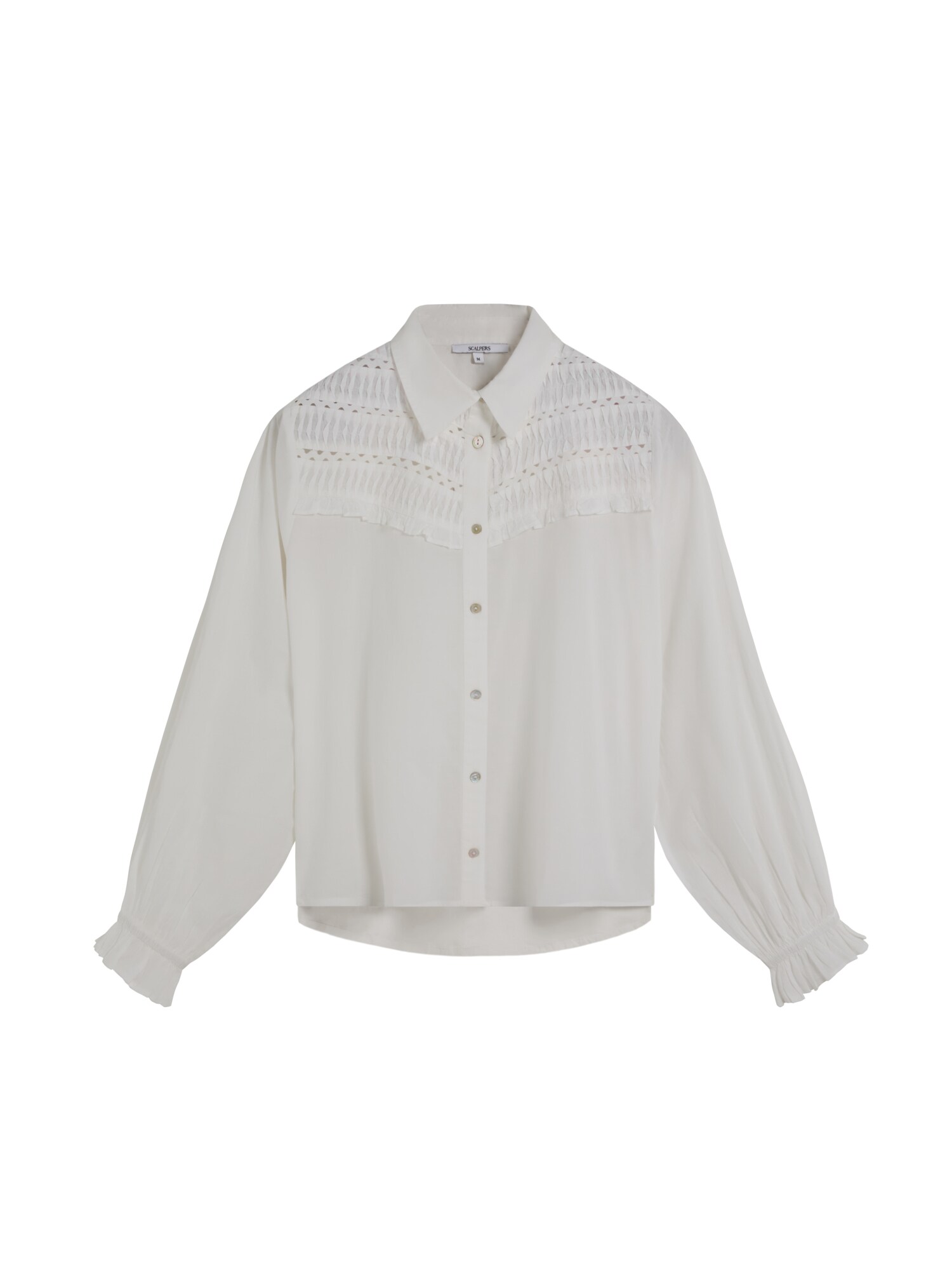 Scalpers Tricou    alb / alb murdar