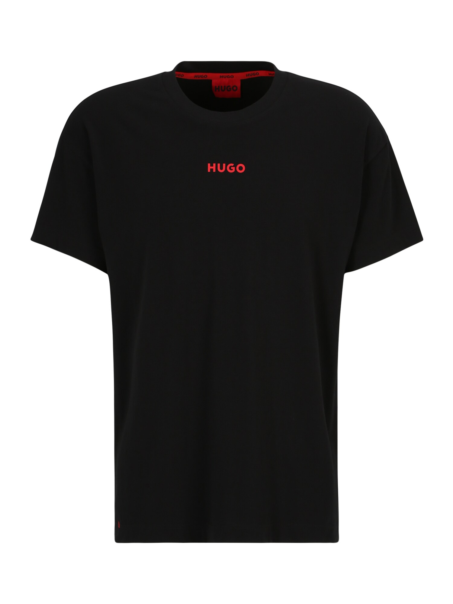 HUGO Къса пижама 'Linked'  червено / черно
