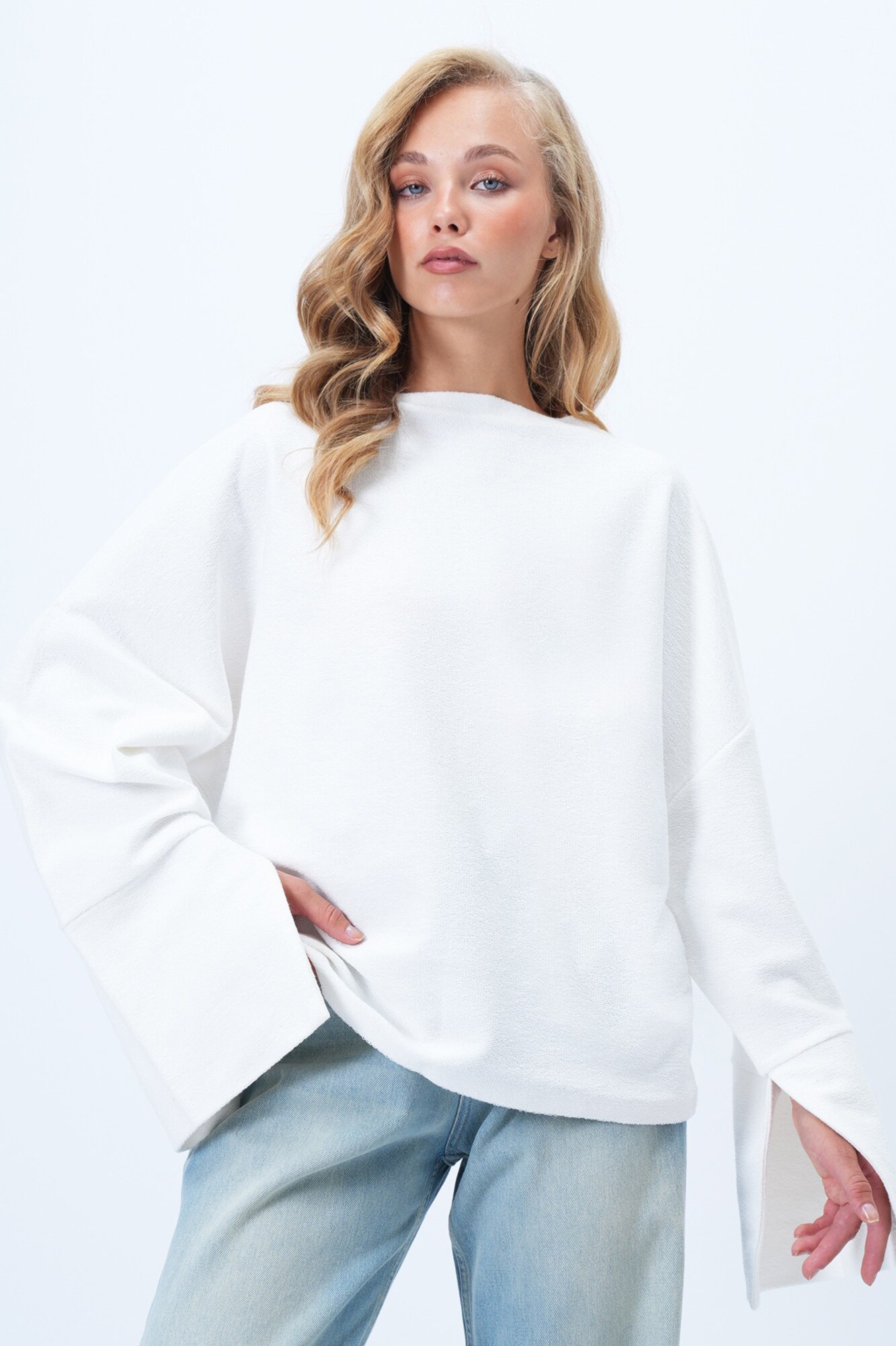 Trend Alaçatı Stili Camiseta  blanco