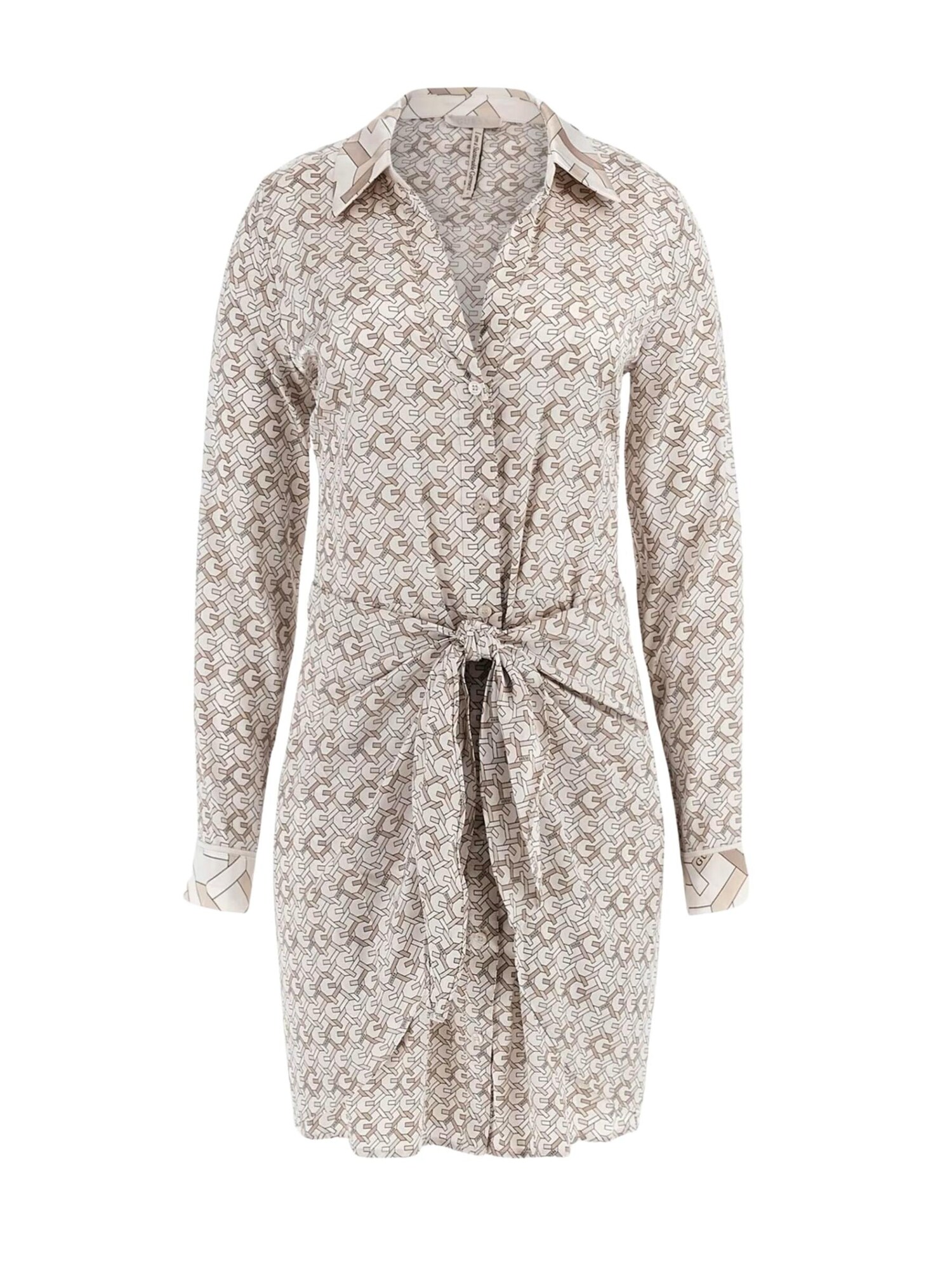 GUESS Vestido camisero 'ALYA' camelo / arena / blanco – imagen 1