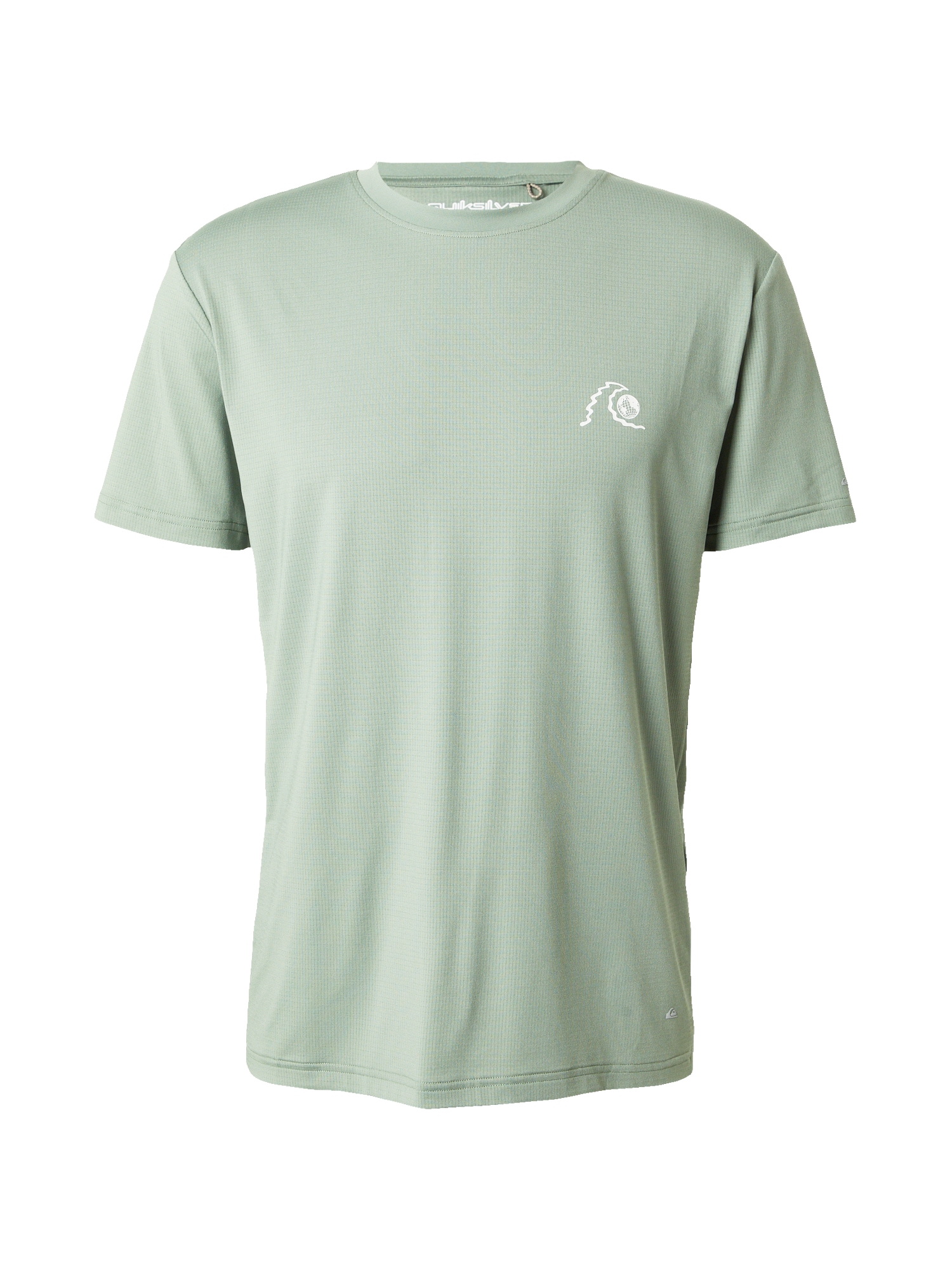 QUIKSILVER Функционална тениска 'LAP TIME'  светлозелено / бяло