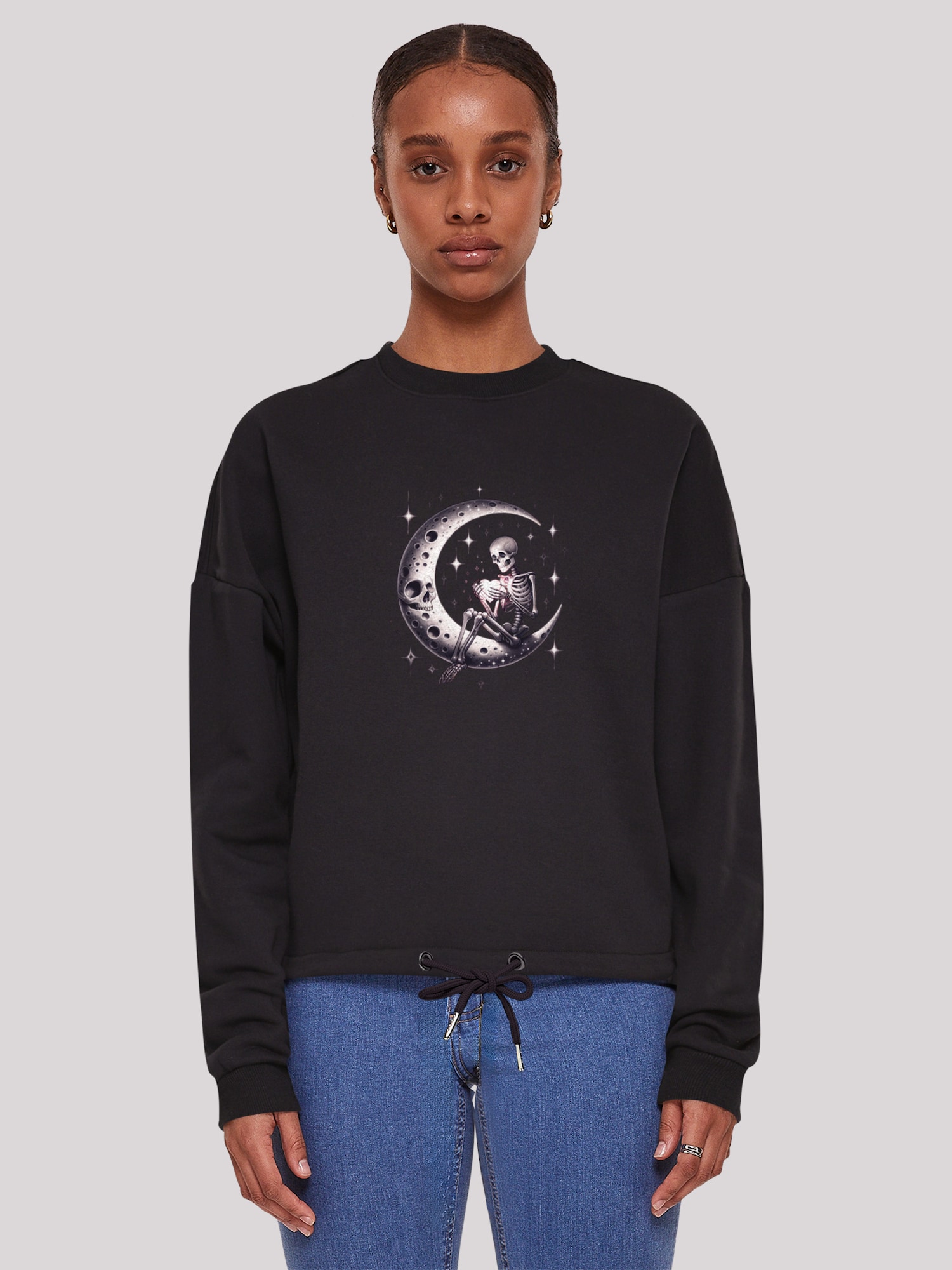 Thumbnail - F4NT4STIC Sweatshirt Gothic Valentinstag Skelett Mond
