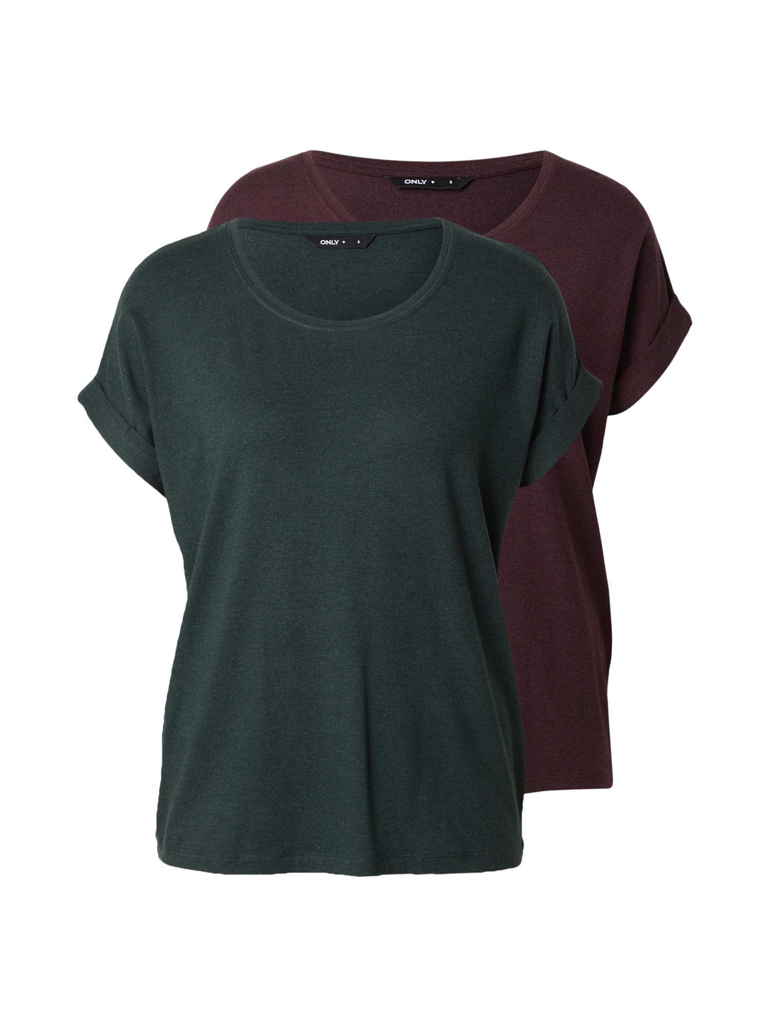 ONLY Tricou ONLMOSTER verde închis / roșu vin