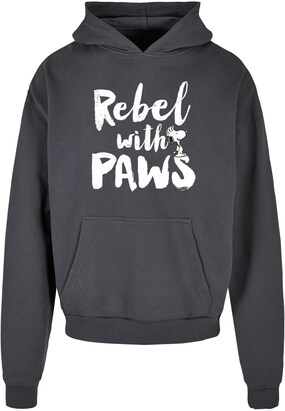 Merchcode Sweatshirt ‘Peanuts – Rebel With Paws’ Donkerblauw / Wit