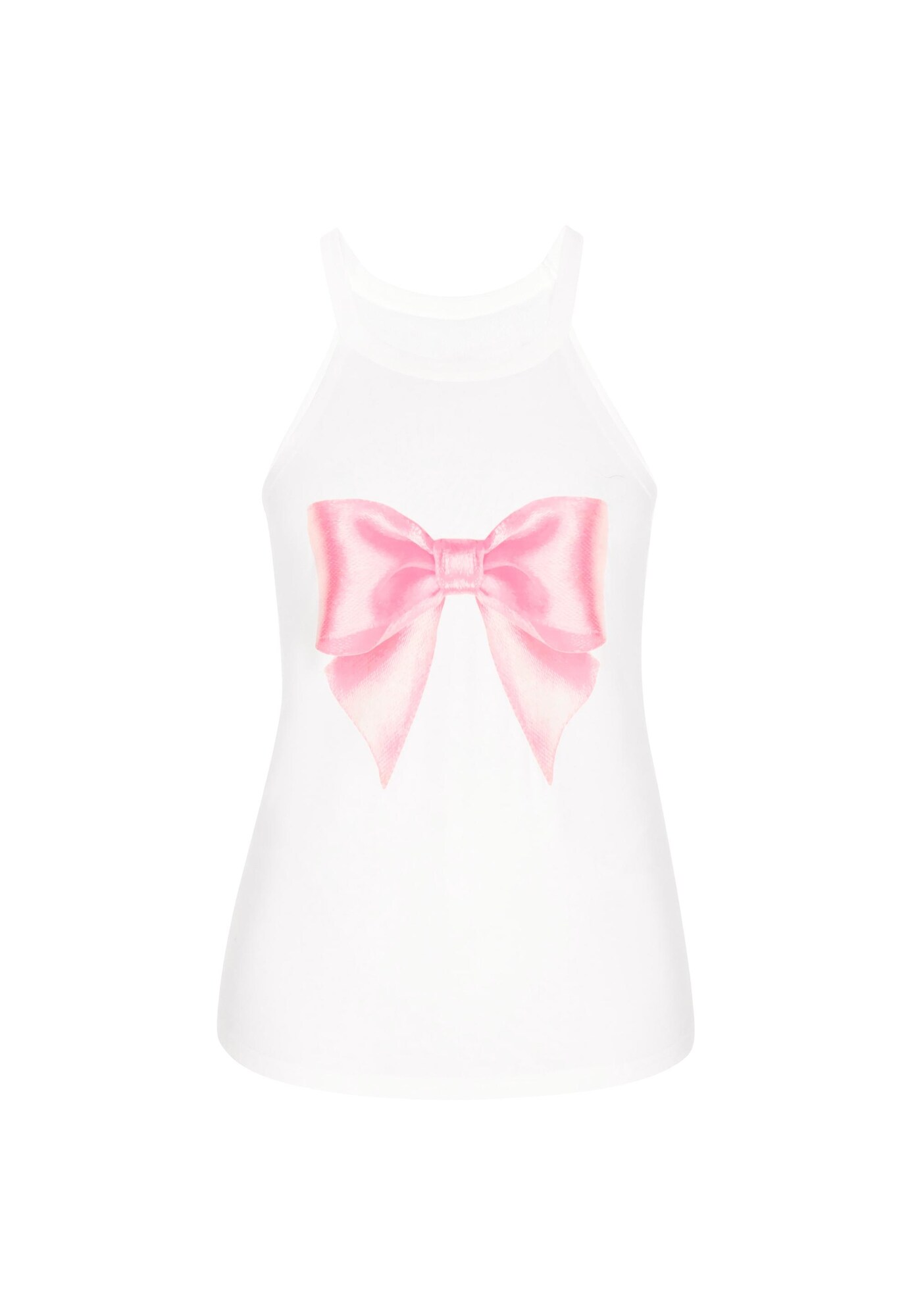 MIMO Top  rosa claro / blanco