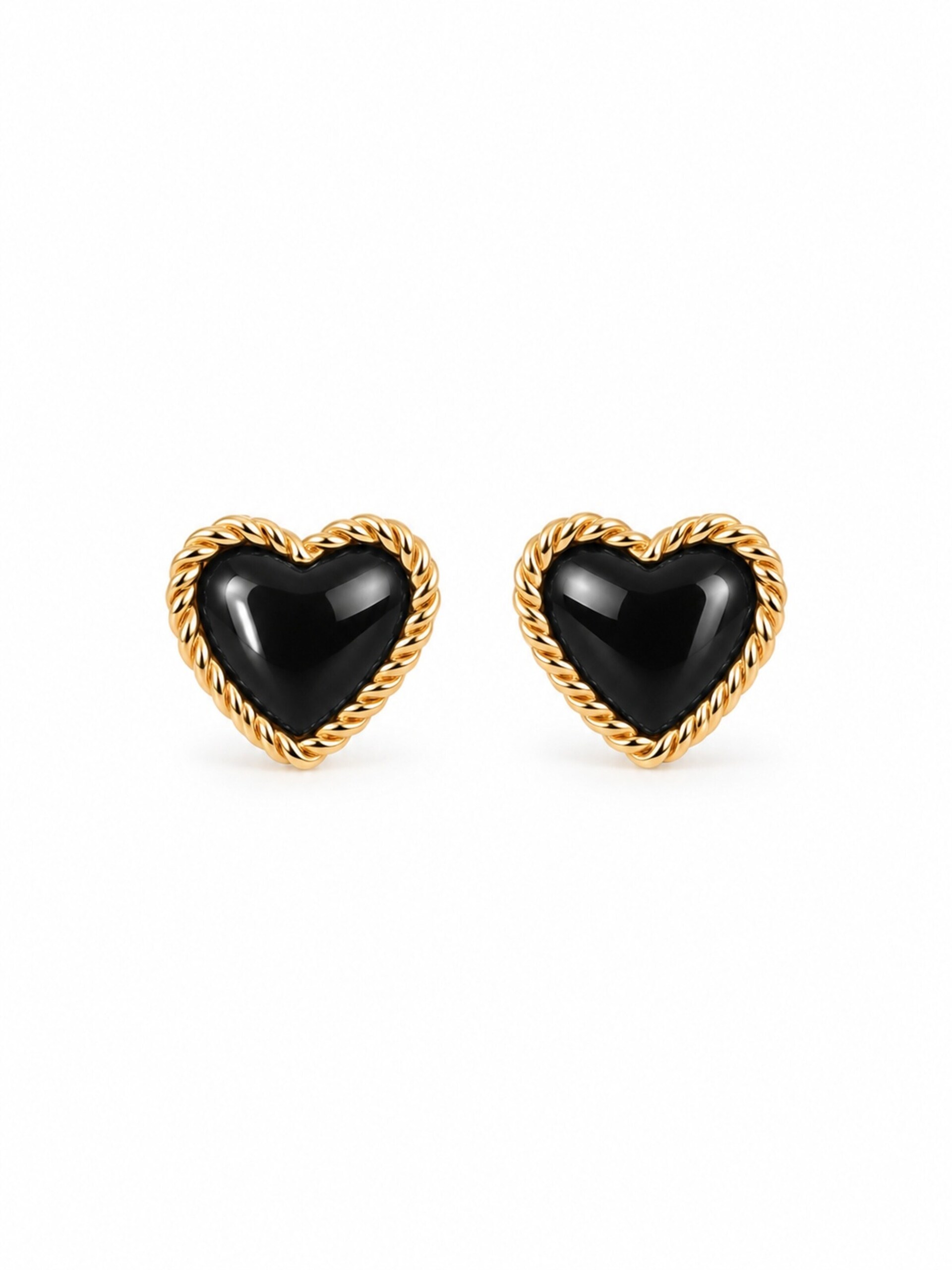 CHIVAL Örhängen 'Heart Wrap Black' dam