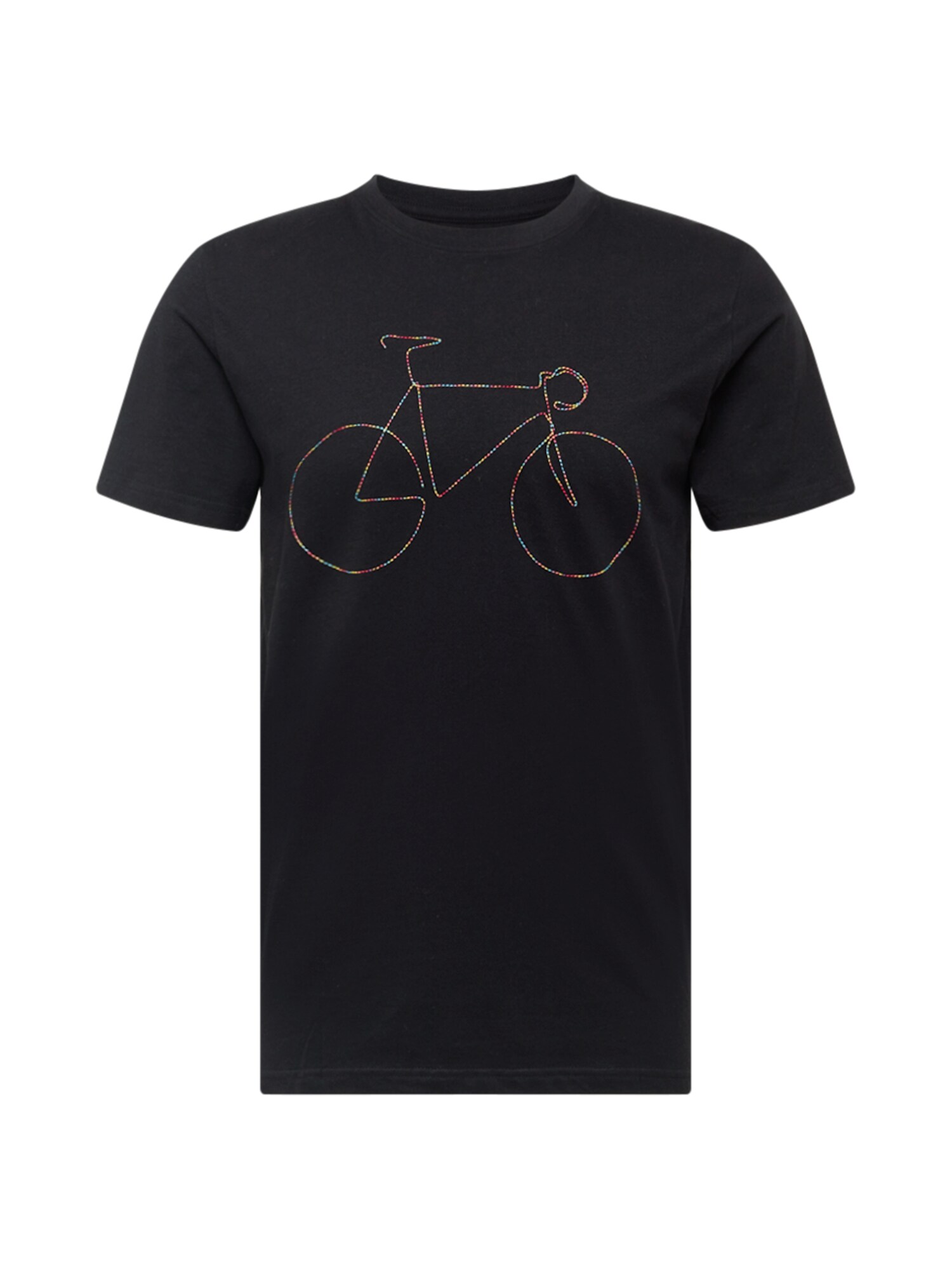 DEDICATED. Maglietta 'Stockholm Rainbow Bicycle'  nero / colori misti