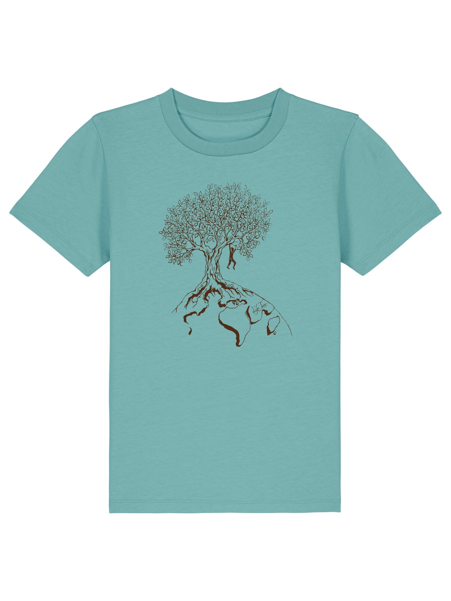 Life-Tree Majica 'Kids Unisex Hanging On' tirkiz