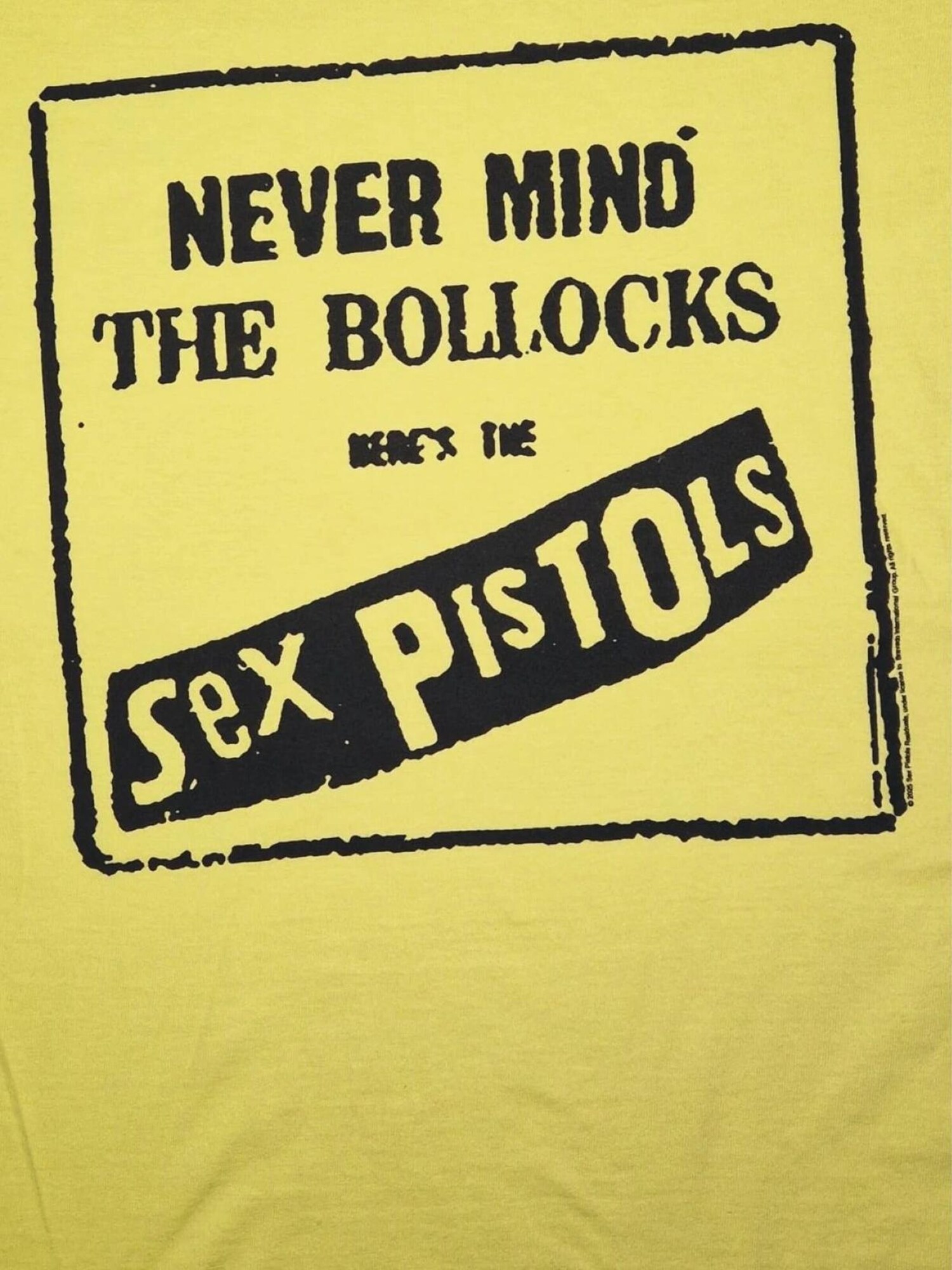 Sex Pistols Camiseta 'Sex Pistols Never Mind The Bollocks T-Shirt'  amarillo – imagen 3