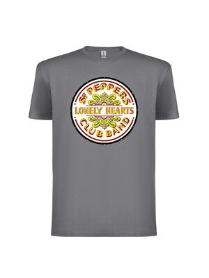 The Beatles Camiseta 'Beatles- lonely Hearts Club T-Shirt'  gris