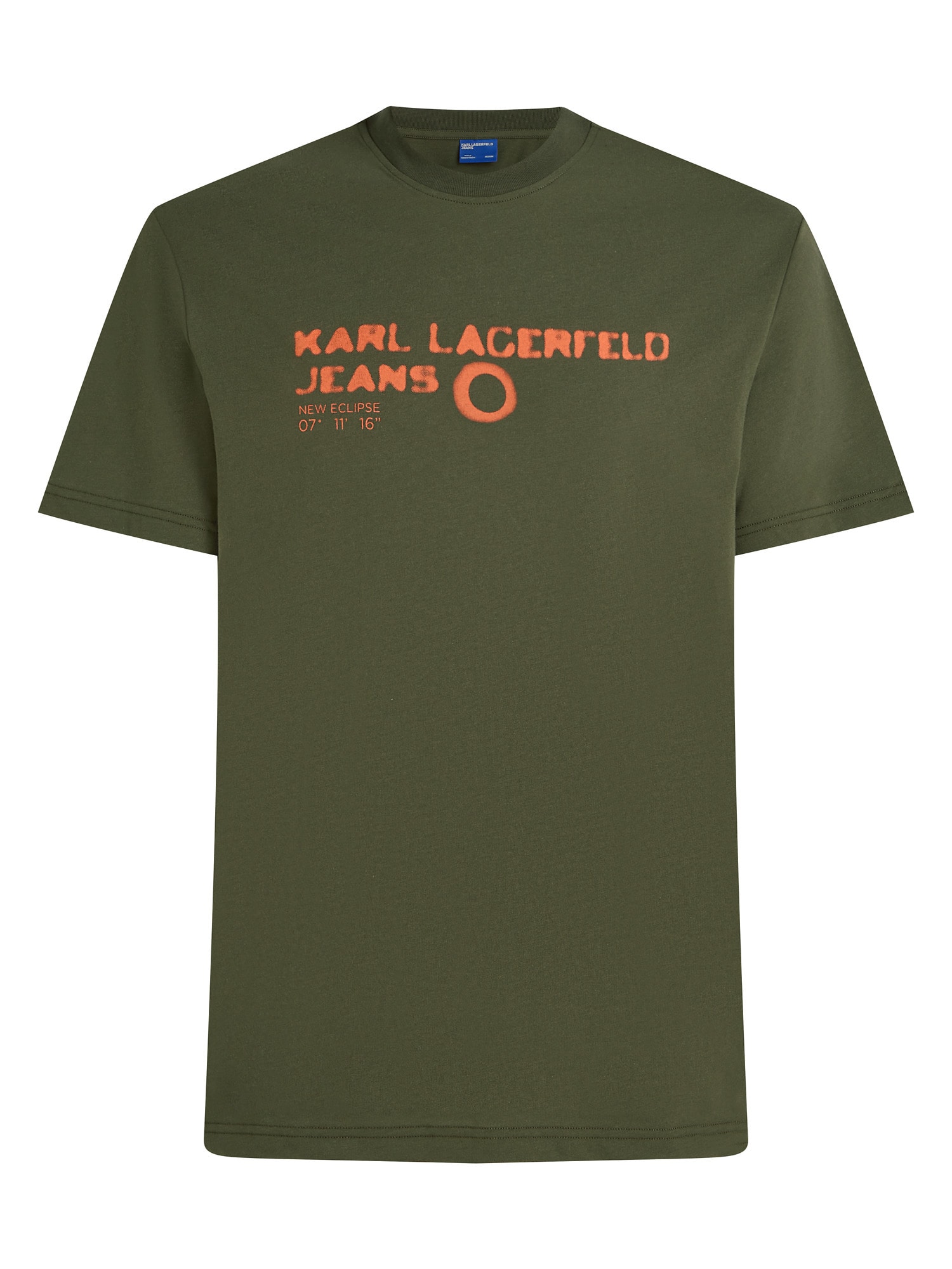KARL LAGERFELD JEANS Tričko tmavozelená / oranžová