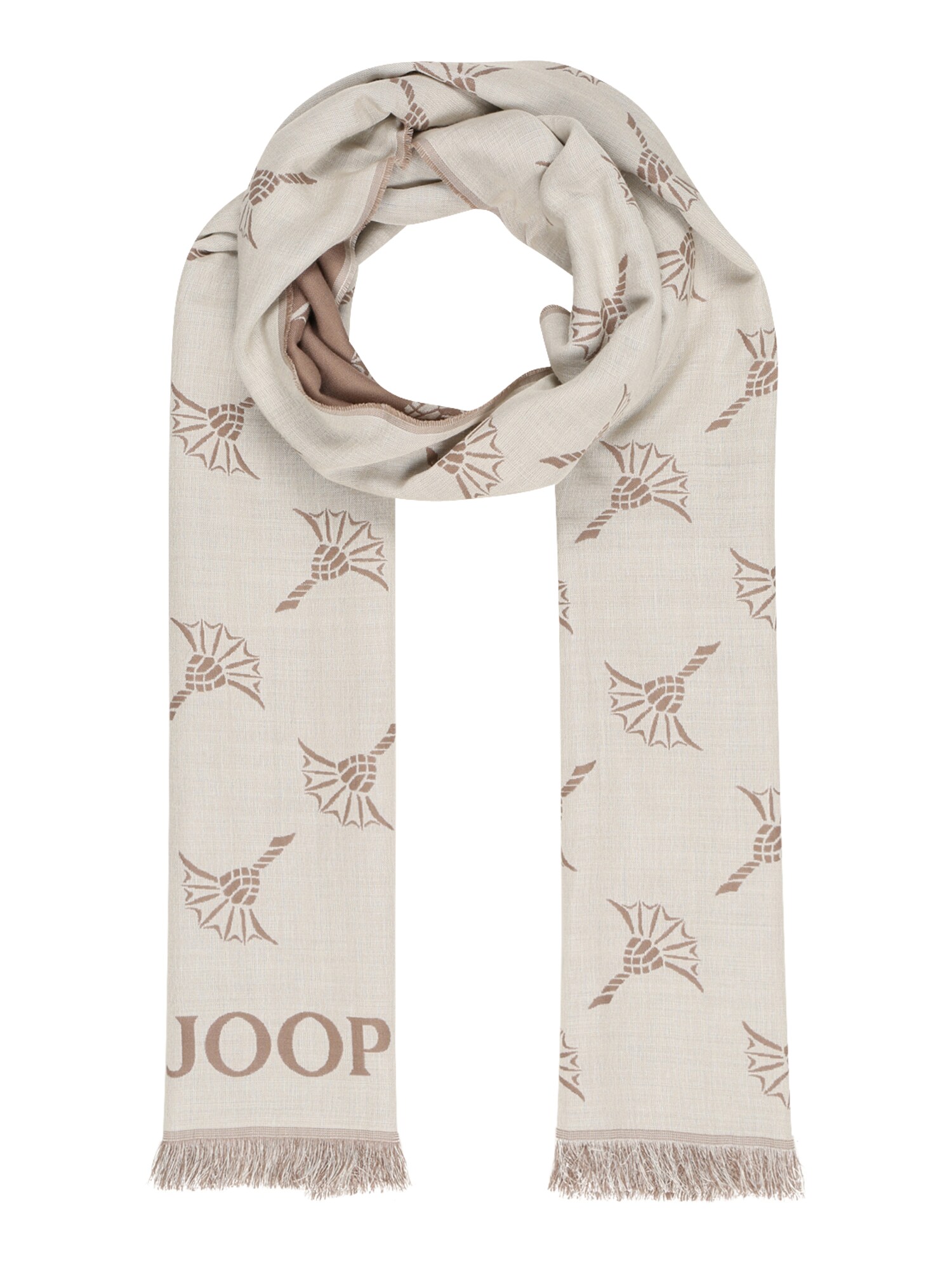 JOOP! Fular Feris  crem / maro deschis