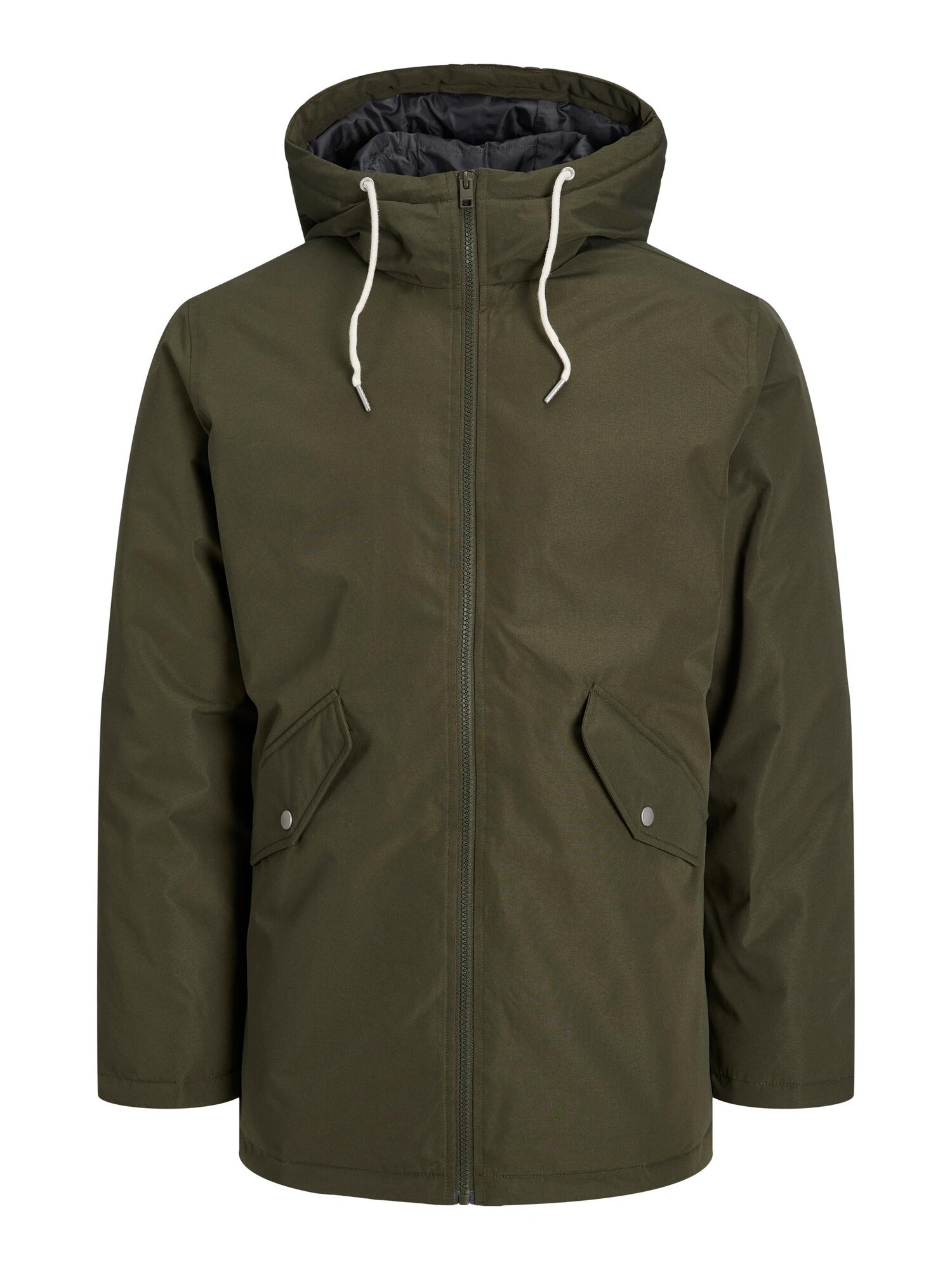 JACK & JONES Prechodná parka \'Loop\'  tmavozelená