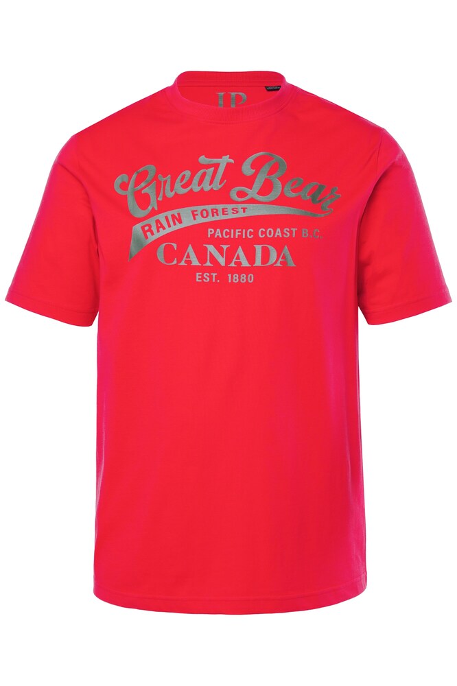 JP1880 T-Shirt Herren Größe 8XL grau / rot