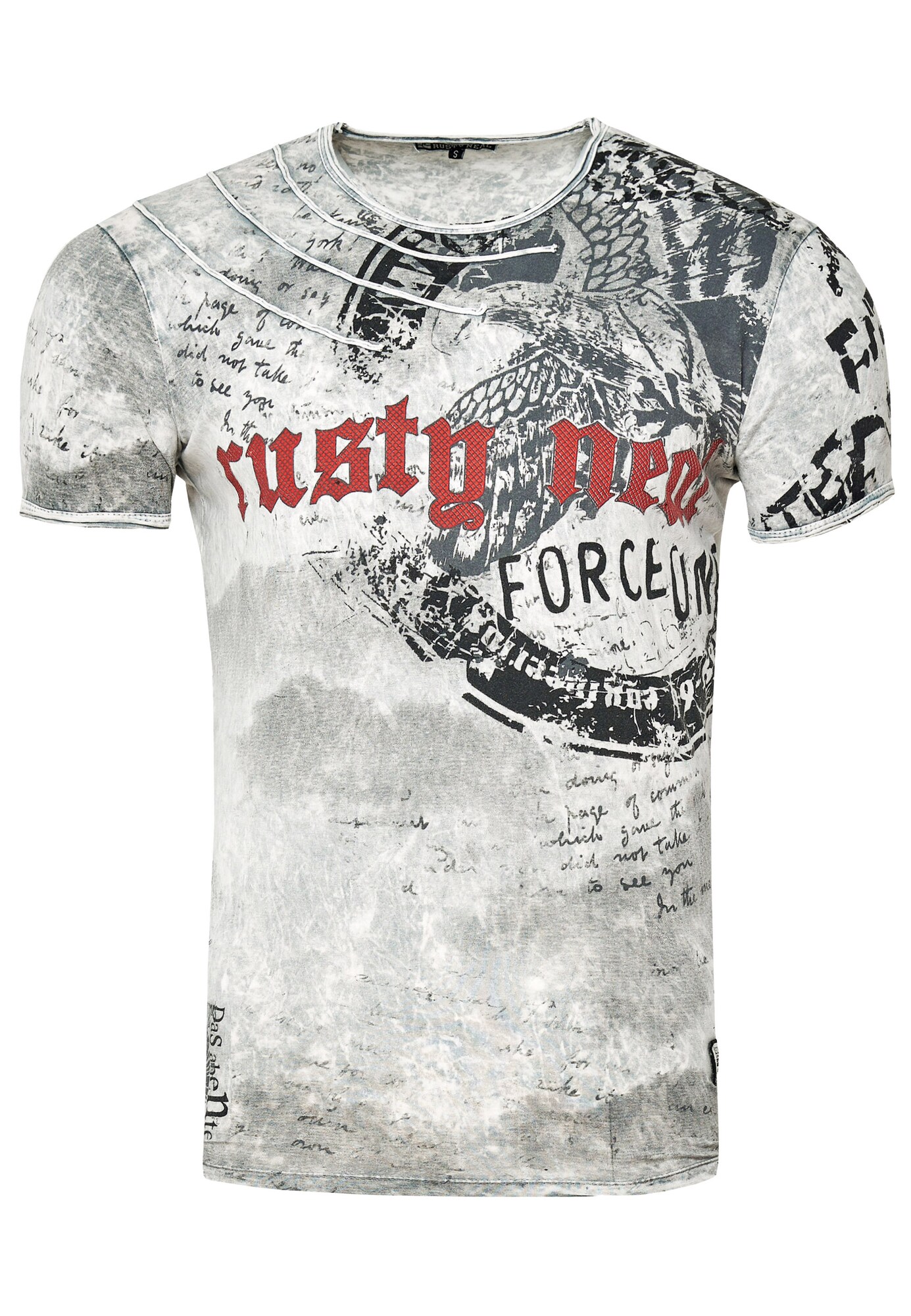 Thumbnail - Rusty Neal Lässiges T-Shirt mit auffälligem Logo-Print