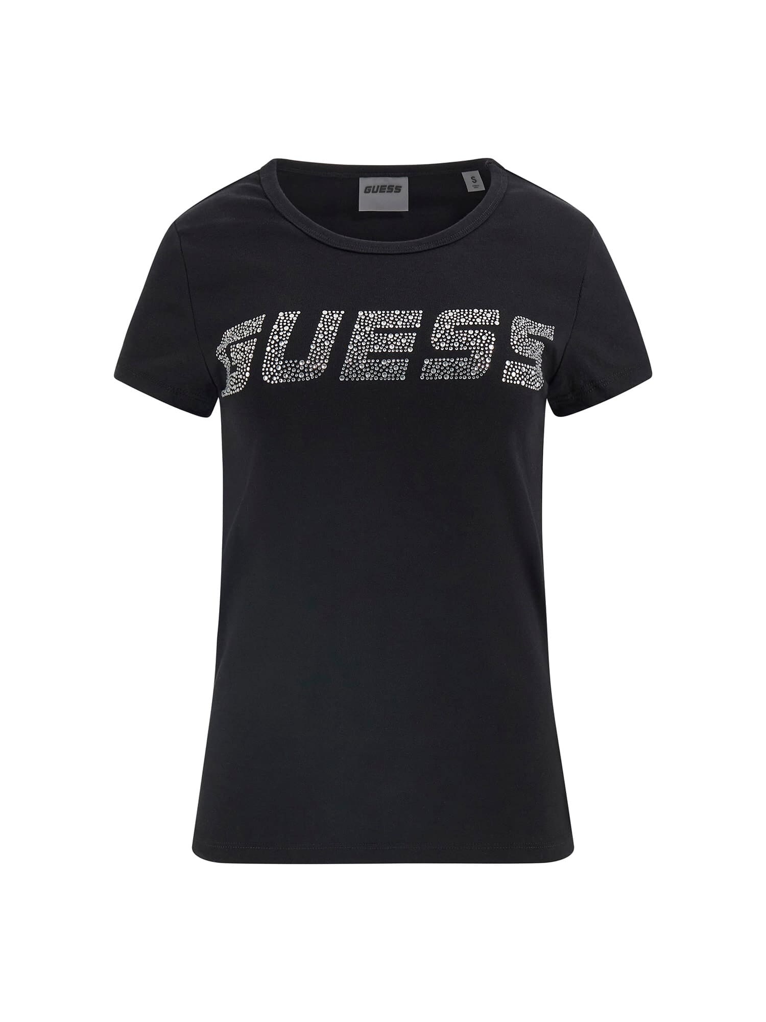 GUESS Tricou funcțional KIARA  negru / argintiu