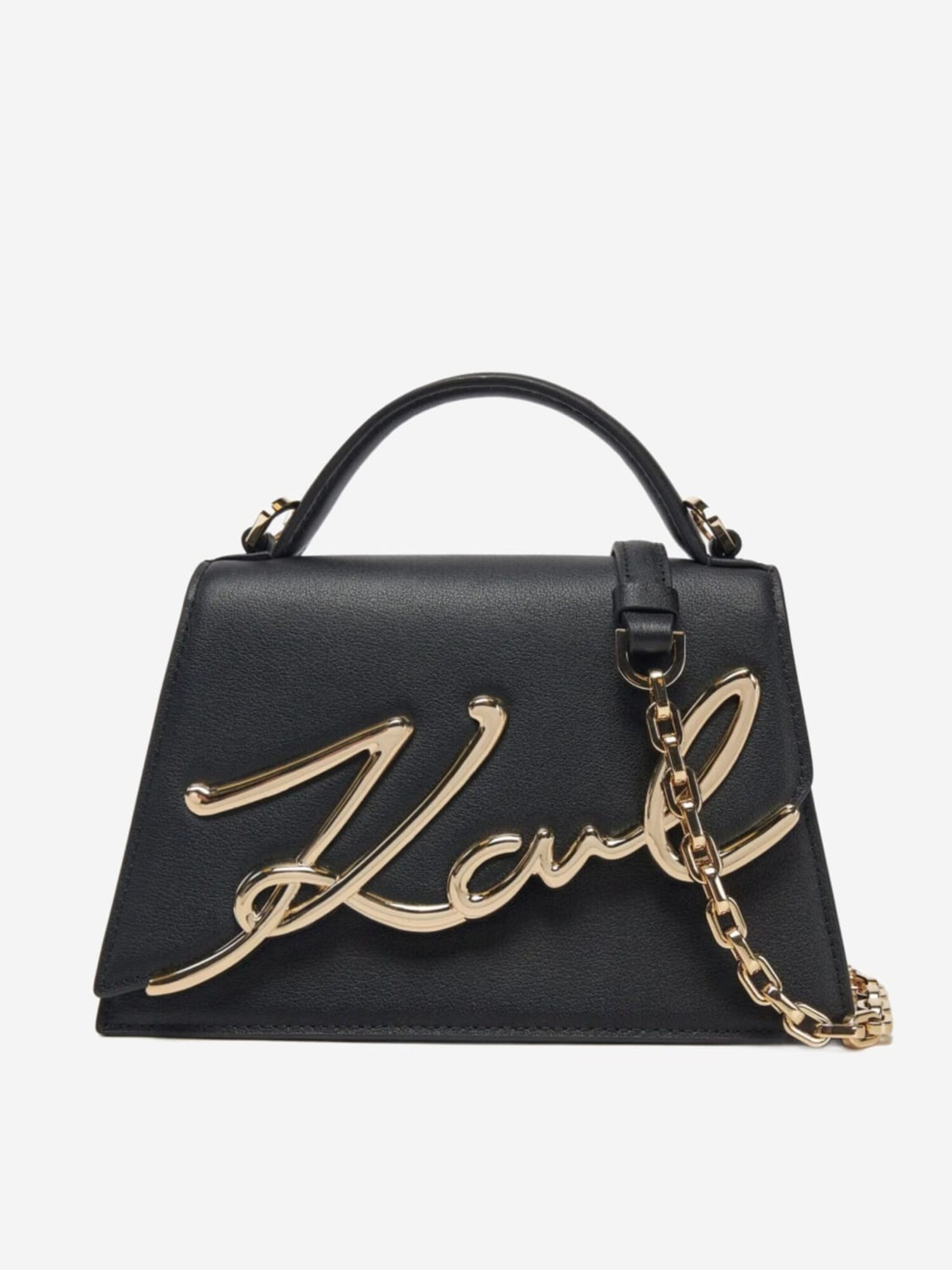 Handväska 'Karl Lagerfeld Sac Bandoulière Essentials Noir/Gold'